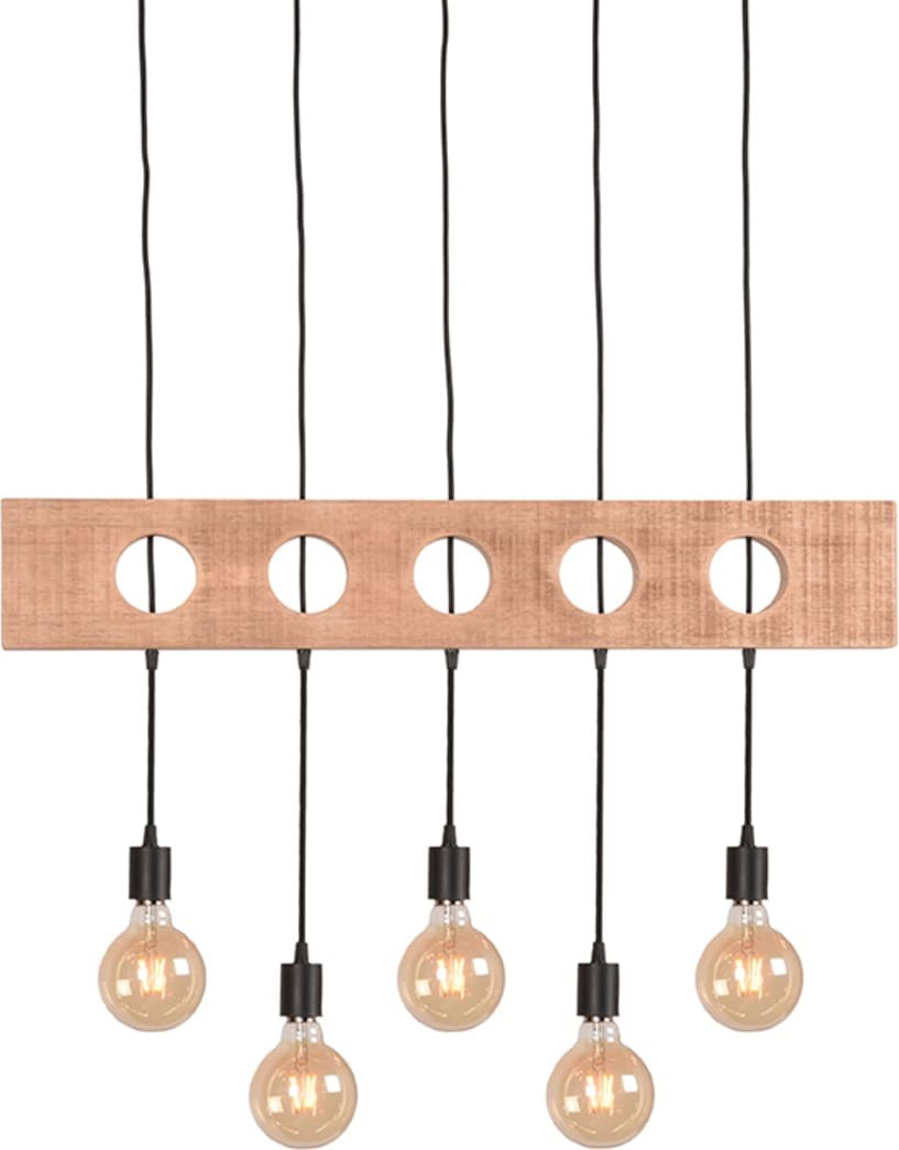 LABEL51 Hanglamp Timber - Zwart - Metaal Zwart Hanglamp