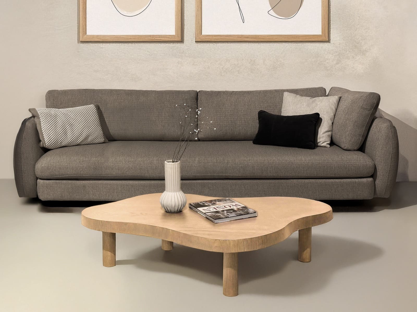 Livingfurn Salontafel Tobago 135cm Naturel hout Salontafel