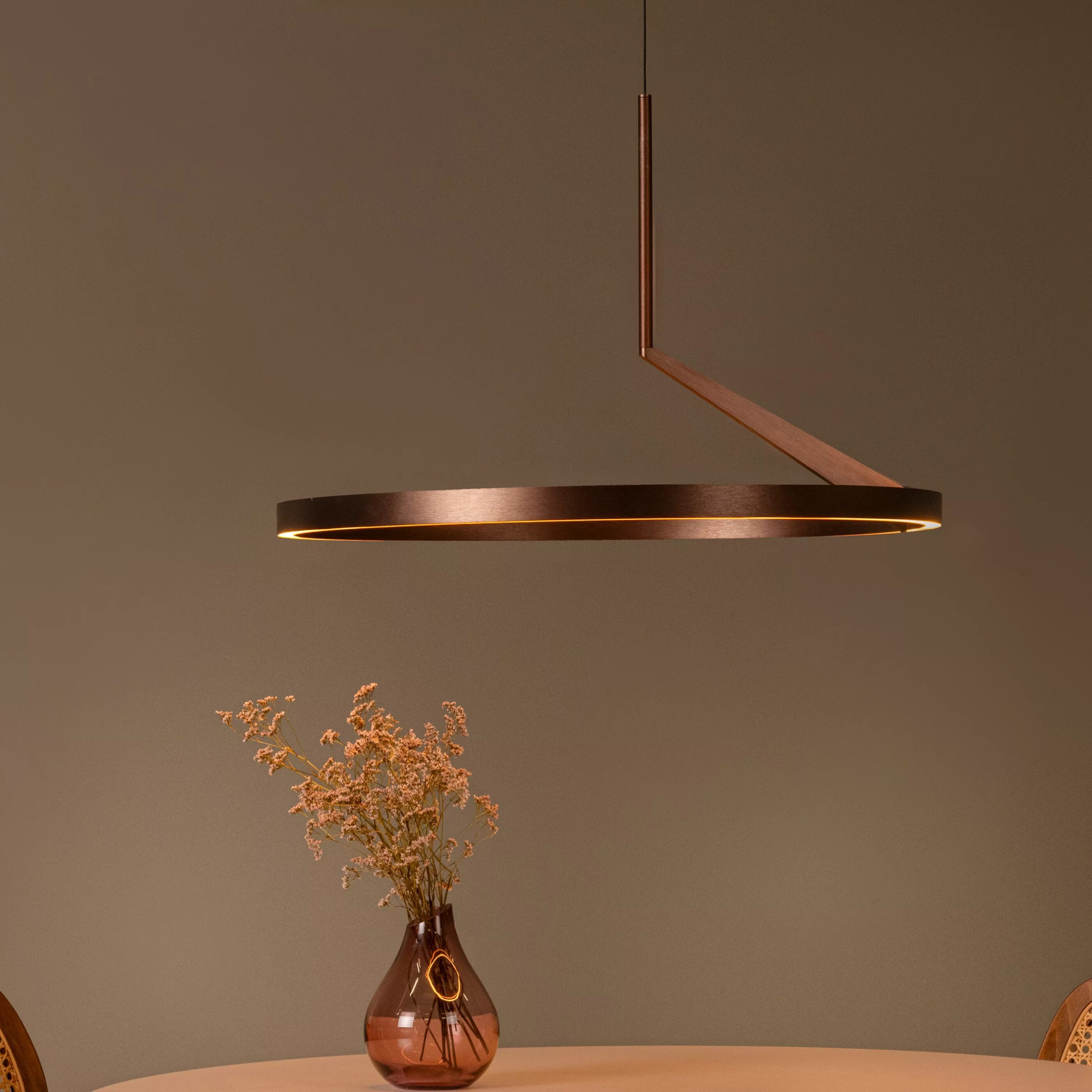 Applause Hanglamp Ø60 cm Led Dimb. Cct 1x32w 2700k/4000k - Koffie Lucide Hanglamp 23400/60/96