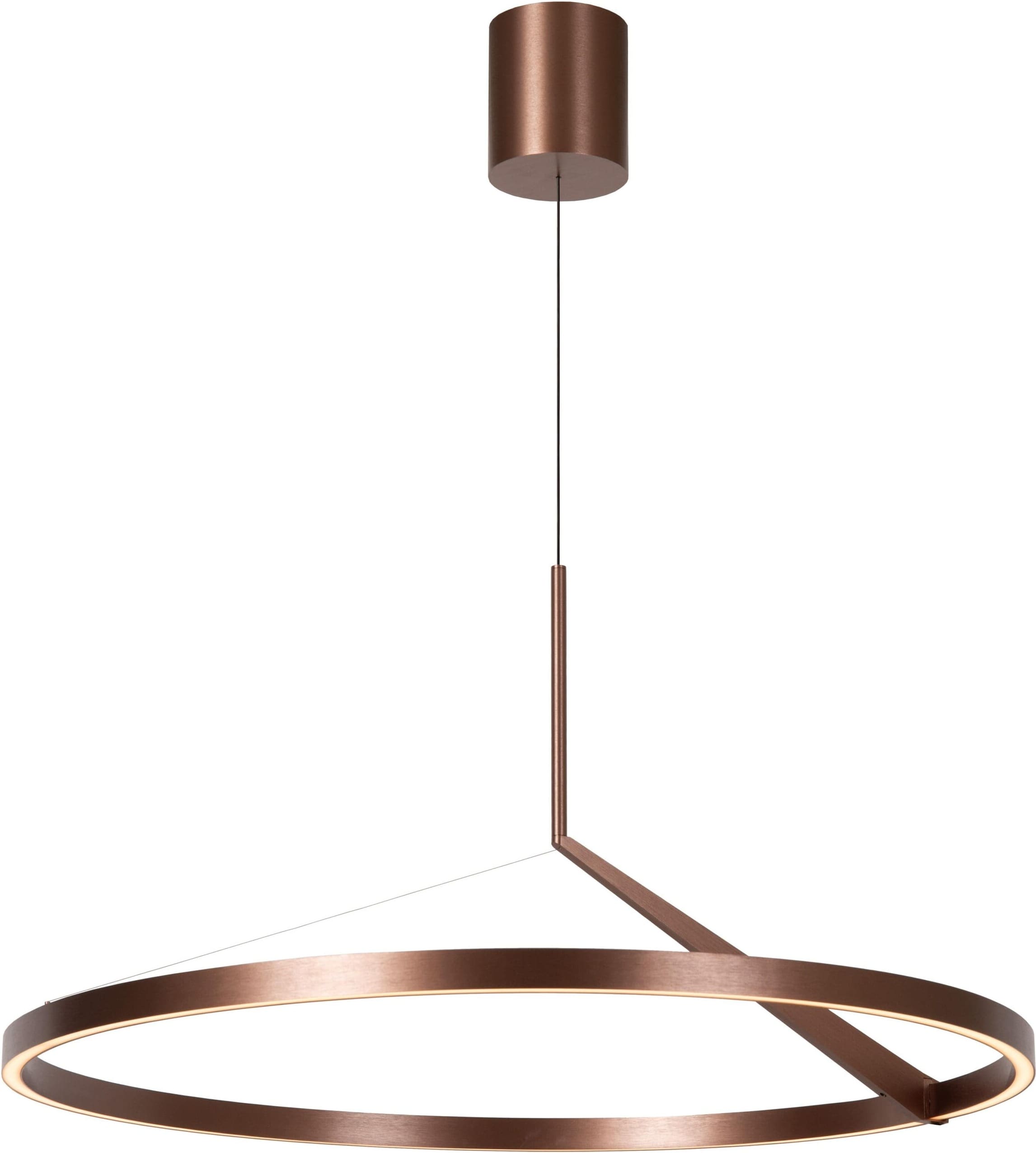 Applause Hanglamp Ø80 cm Led Dimb. Cct 1x50w 2700k/4000k - Koffie Lucide Hanglamp 23400/80/96