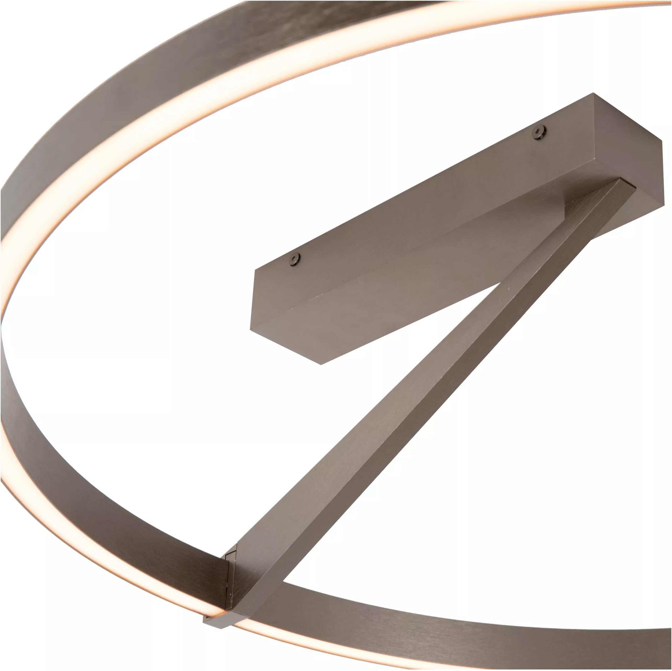 Applause Plafonnière Ø60 cm Led Dimb. Cct - Grijs Ijzer Lucide Plafondlamp 23100/60/15