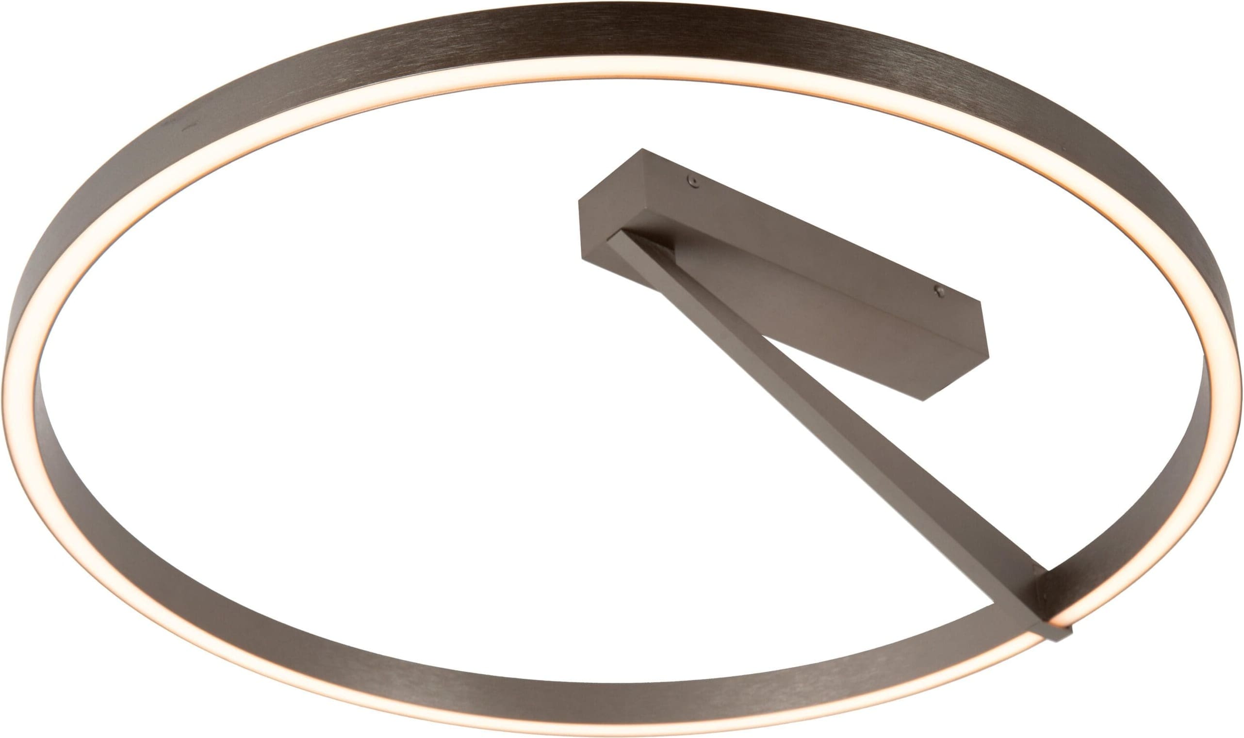 Applause Plafonnière Ø60 cm Led Dimb. Cct - Grijs Ijzer Lucide Plafondlamp 23100/60/15