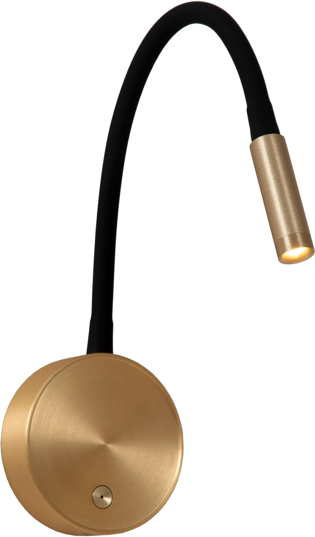 Asja Oplaadbare Wandspot / Wandlamp Accu/batterij Led 3 Stepdim - Mat Goud / Messing Lucide Wandlamp 41206/03/02