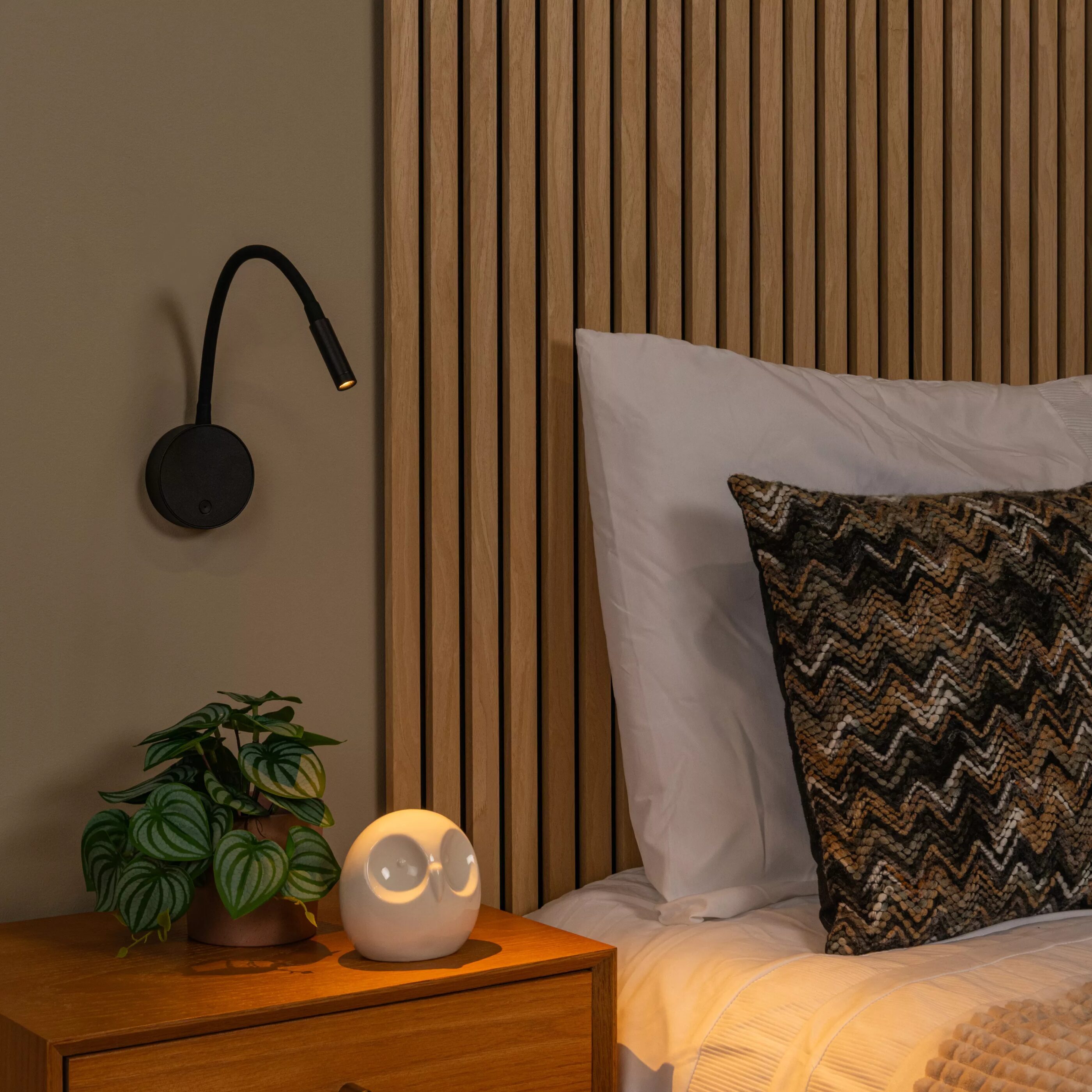Asja Oplaadbare Wandspot / Wandlamp Accu/batterij Led 3 Stepdim - Zwart Lucide Wandlamp 41206/03/30