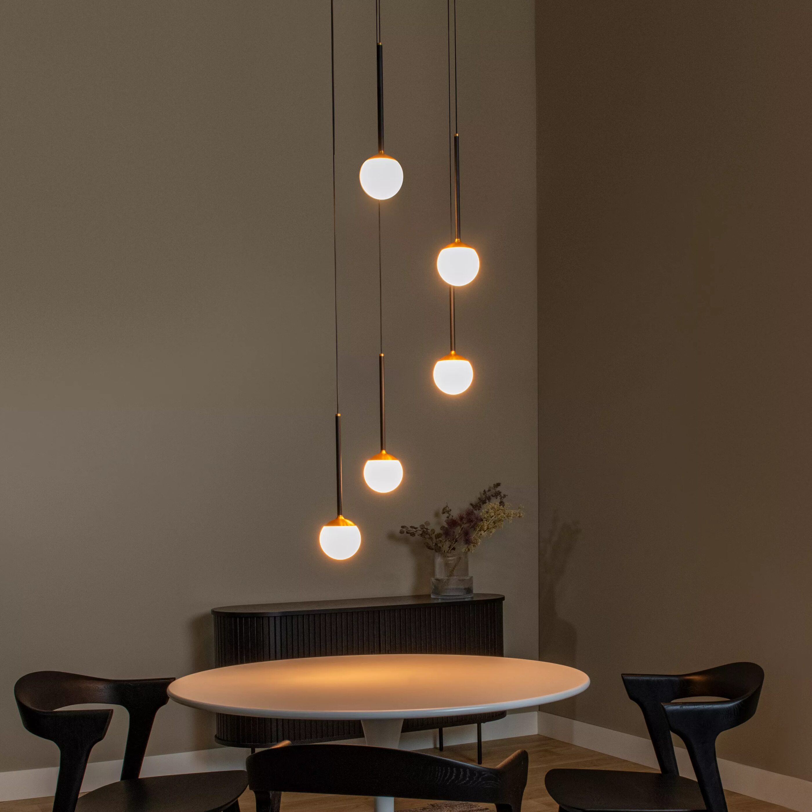 Calina Hanglamp Ø42 cm Led Dimb. - Zwart Lucide Hanglamp 24404/35/30