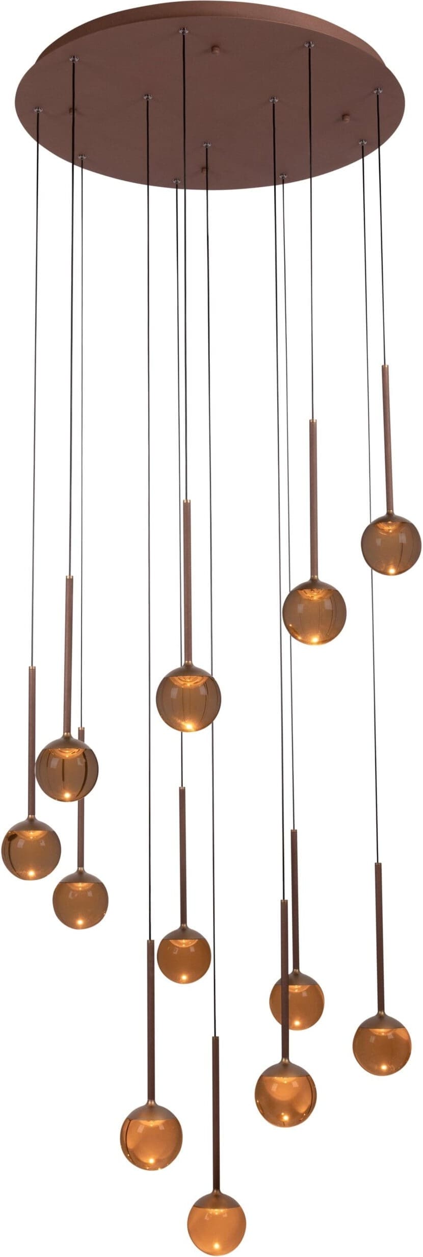 Calina Hanglamp Ø69,9 cm Led Dimb. Cct - Koffie Lucide Hanglamp 24406/84/96