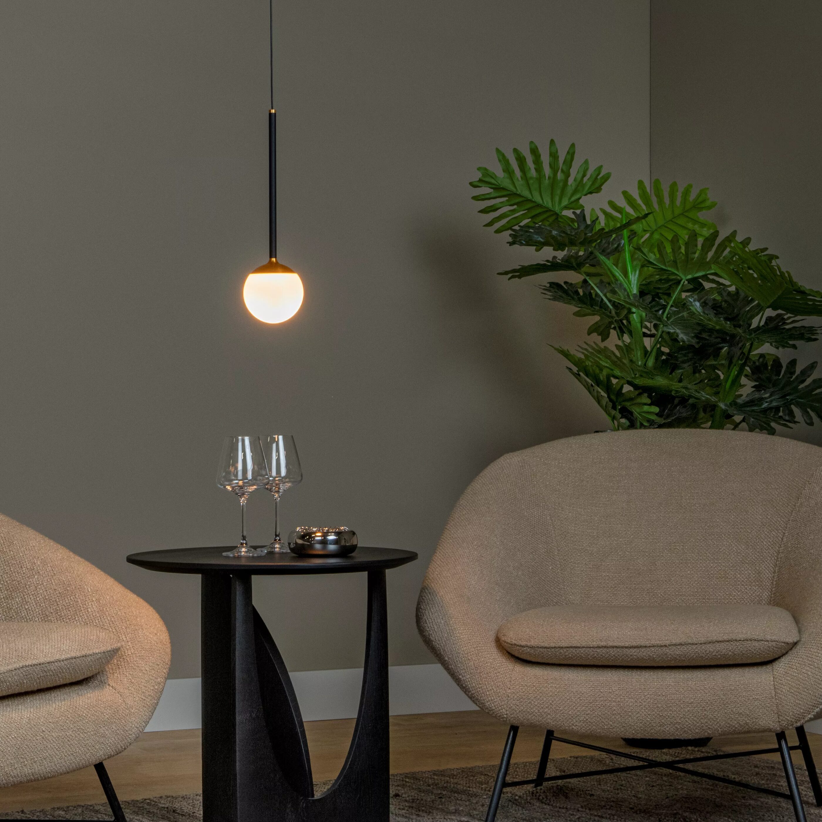 Calina Hanglamp Ø9,9 cm Led Dimb. - Zwart Lucide Hanglamp 24404/07/30