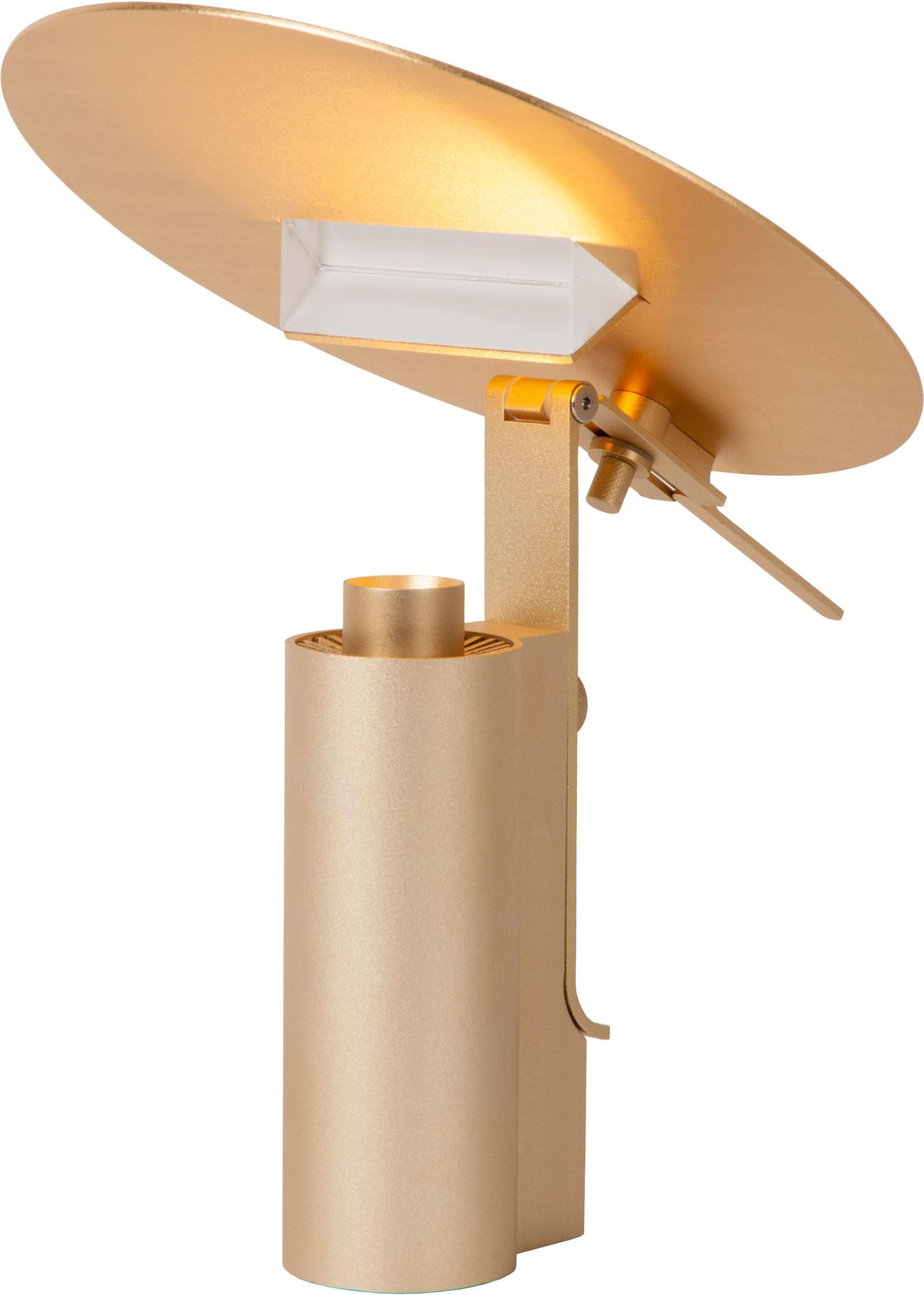 Fits Tafellamp Ø20 cm Led - Mat Goud / Messing Lucide Tafellamp 05554/09/02