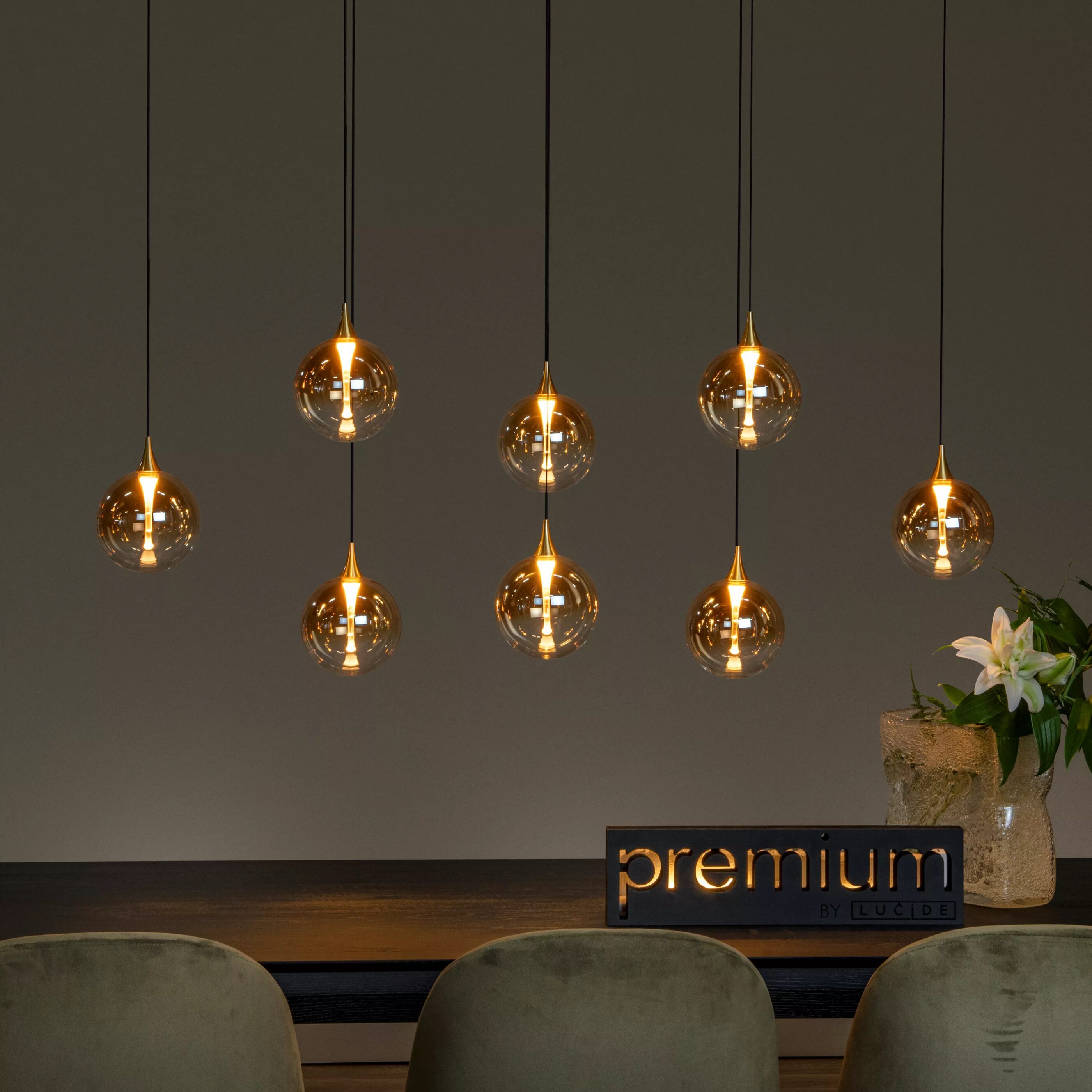Gisela Hanglamp Led Dimb. - Amber Lucide Hanglamp 13494/29/62
