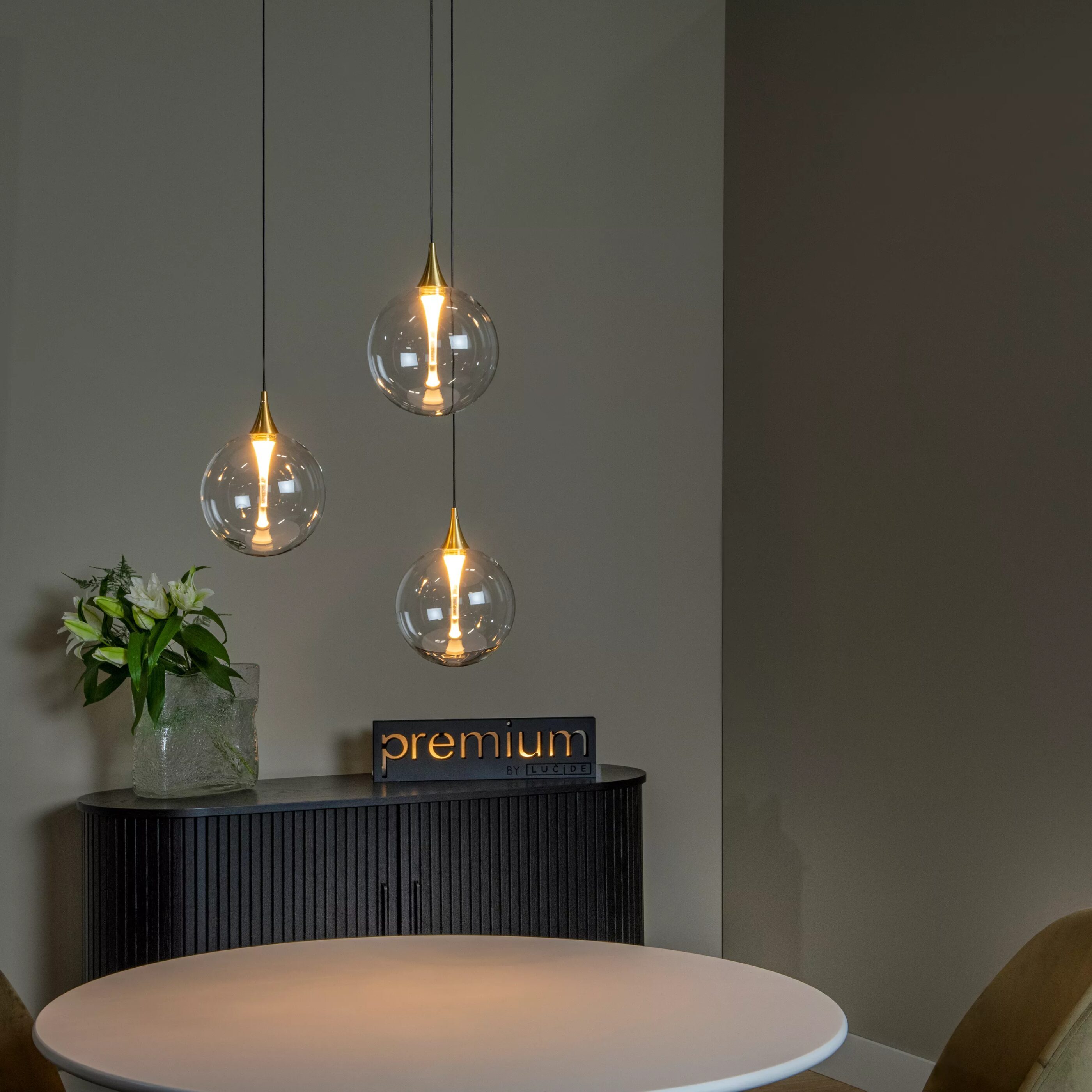 Gisela Hanglamp Ø36 cm Led Dimb. - Transparant Lucide Hanglamp 13494/11/60