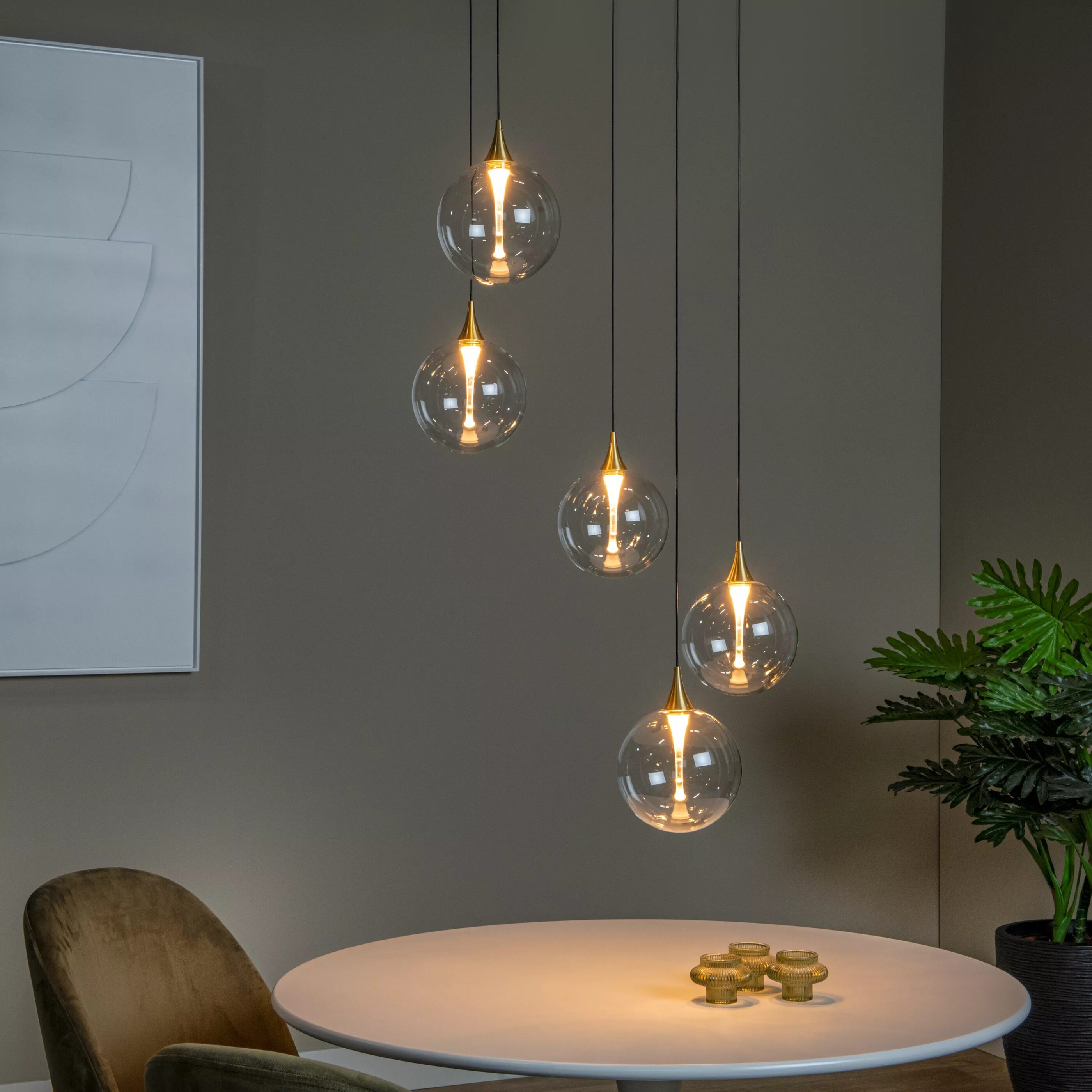 Gisela Hanglamp Ø48 cm Led Dimb. - Transparant Lucide Hanglamp 13494/18/60