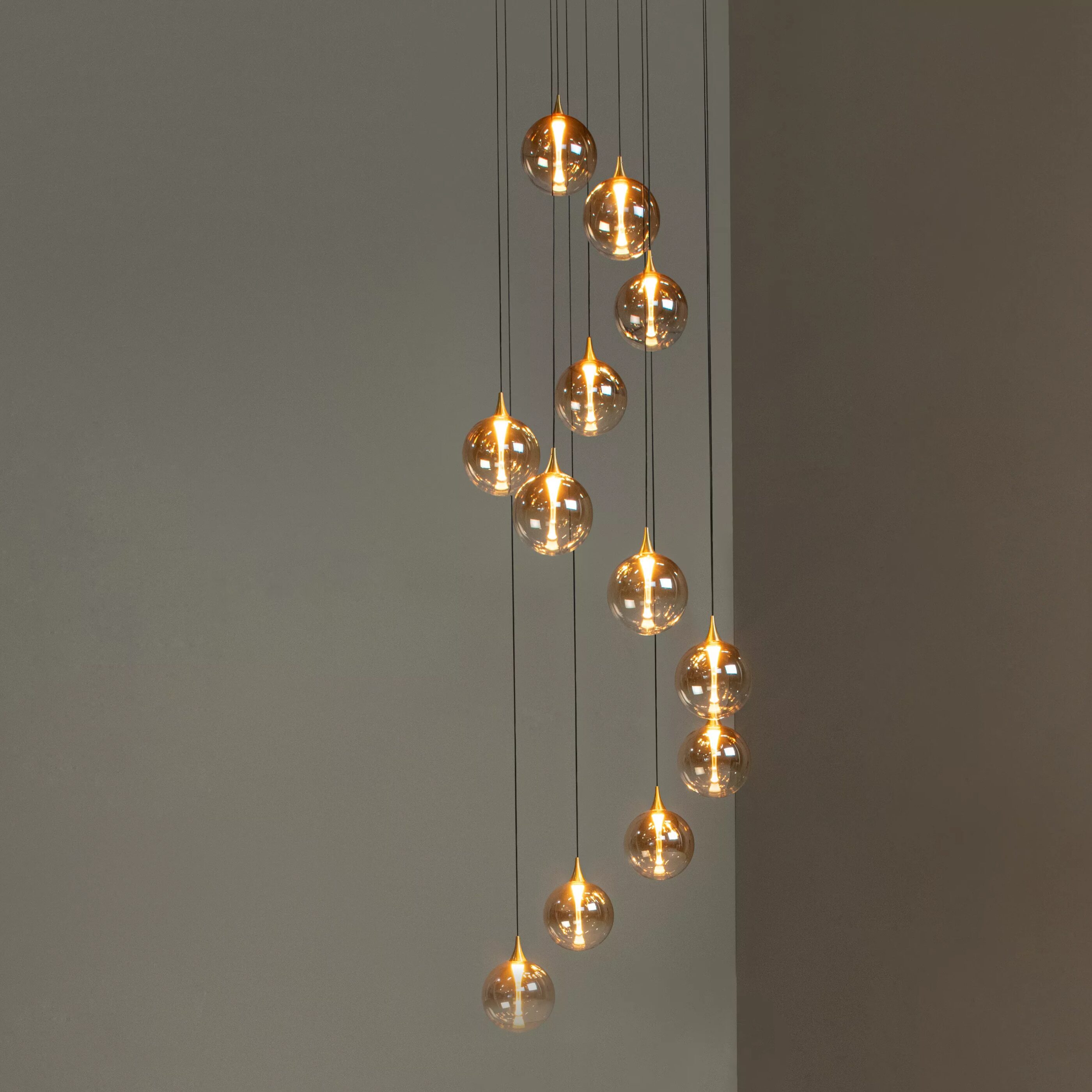 Gisela Hanglamp Ø61 cm Led Dimb. - Amber Lucide Hanglamp 13494/44/62