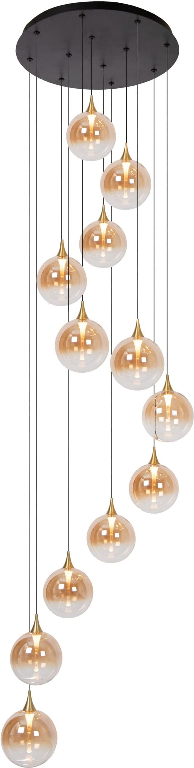 Gisela Hanglamp Ø61 cm Led Dimb. - Amber Lucide Hanglamp 13494/44/62