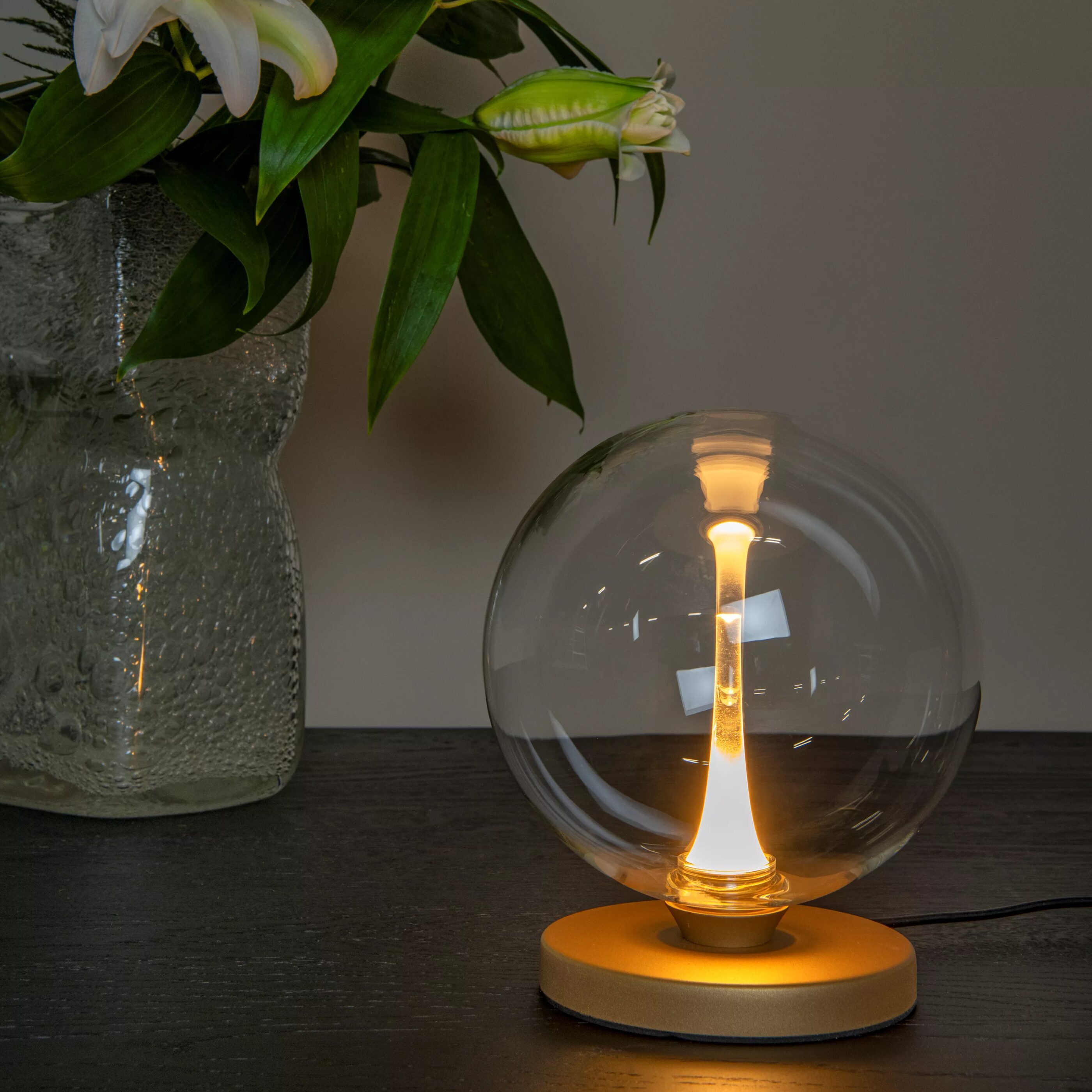 Gisela Tafellamp Ø16 cm Led Dimb. - Transparant Lucide Tafellamp 13594/04/60