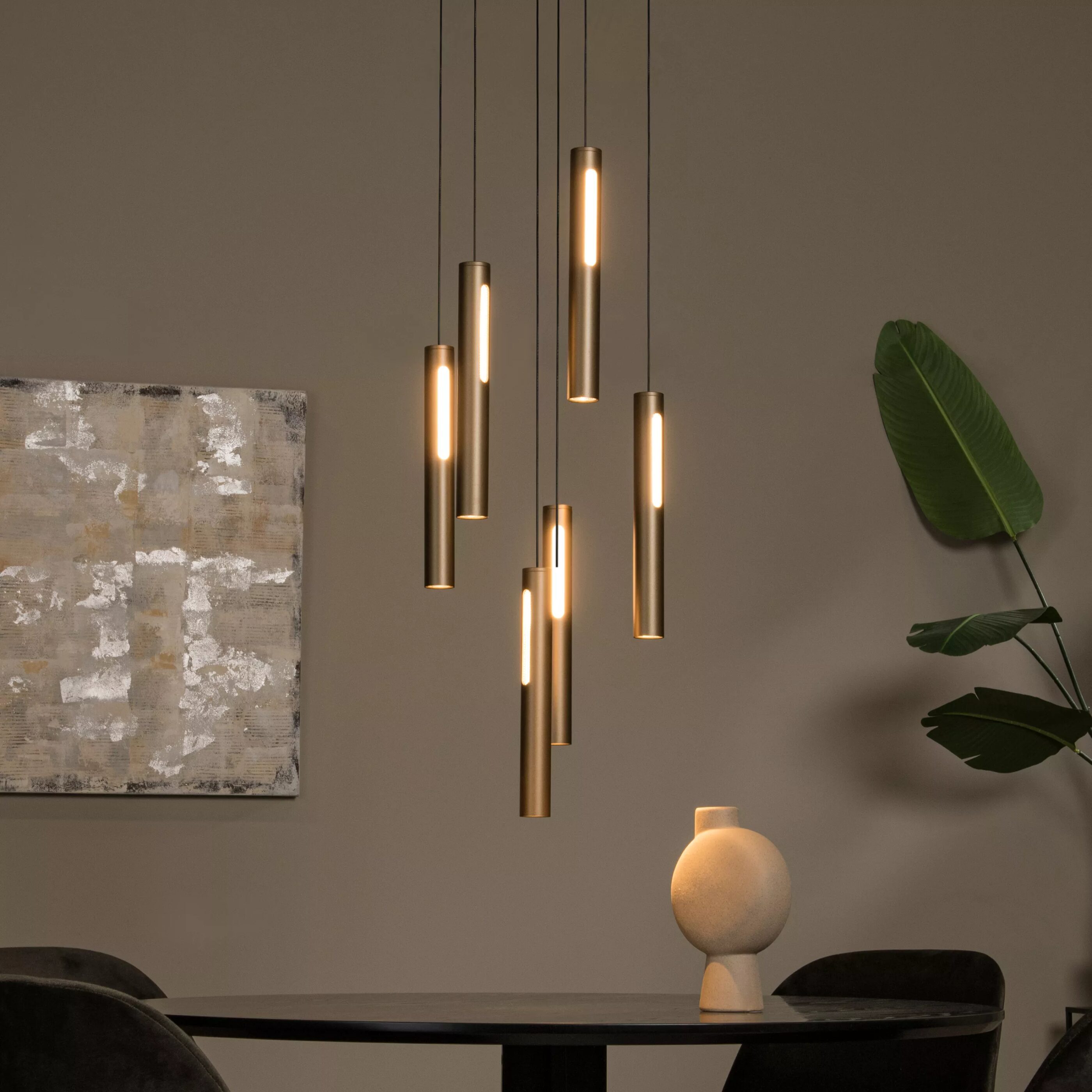 Griffith Hanglamp Ø38 cm Led Dimb. Cct - Brons Lucide Hanglamp 24403/42/04