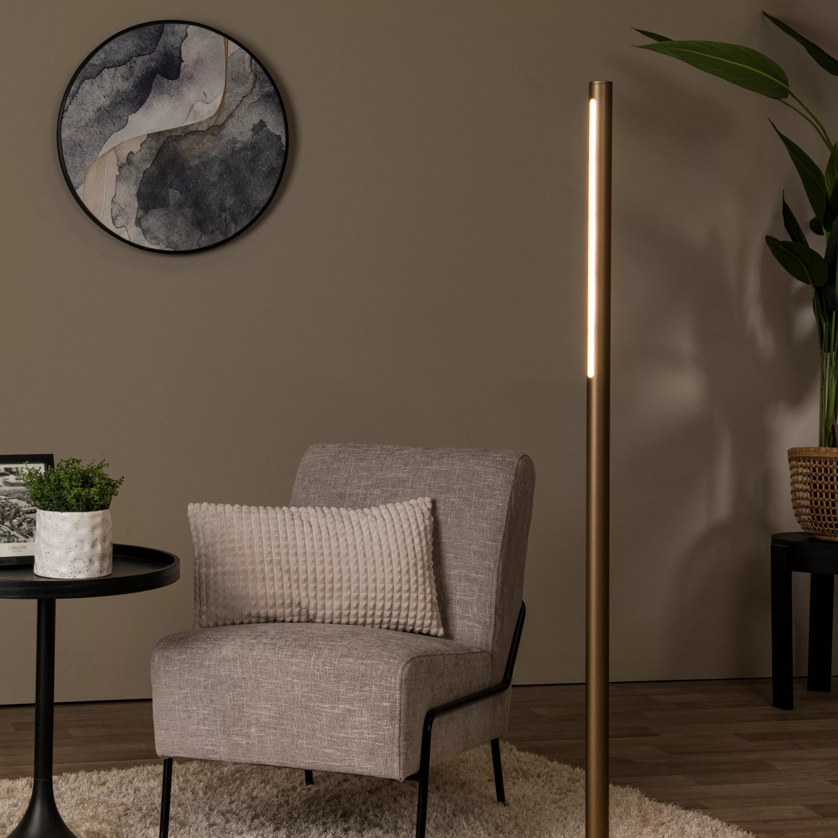 Griffith Vloerlamp Ø21 cm Led Dimb. Cct - Brons Lucide 24703/17/04