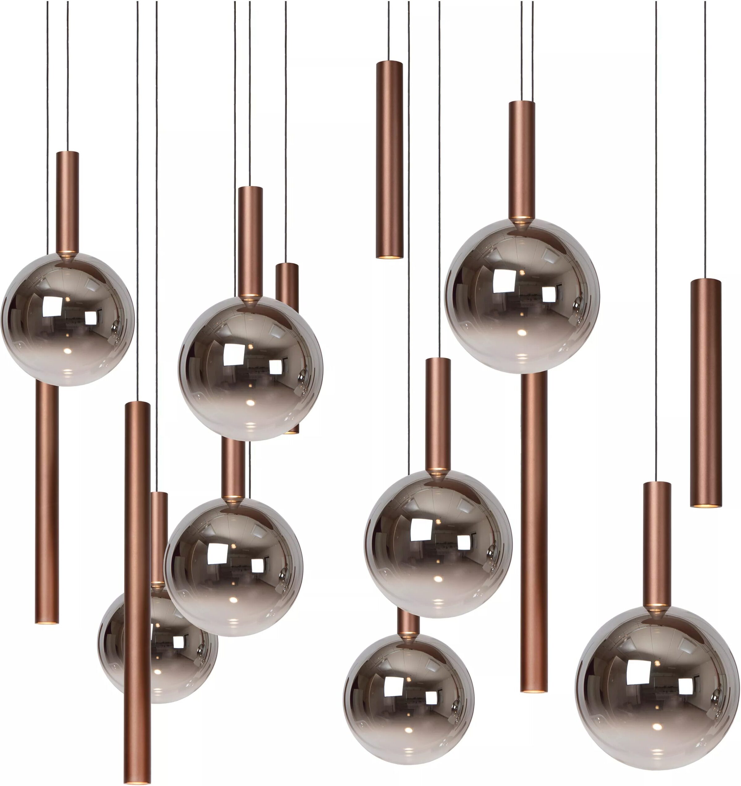 Jasmine Hanglamp Led Dimb. Cct - Koper Lucide Hanglamp 74420/14/65