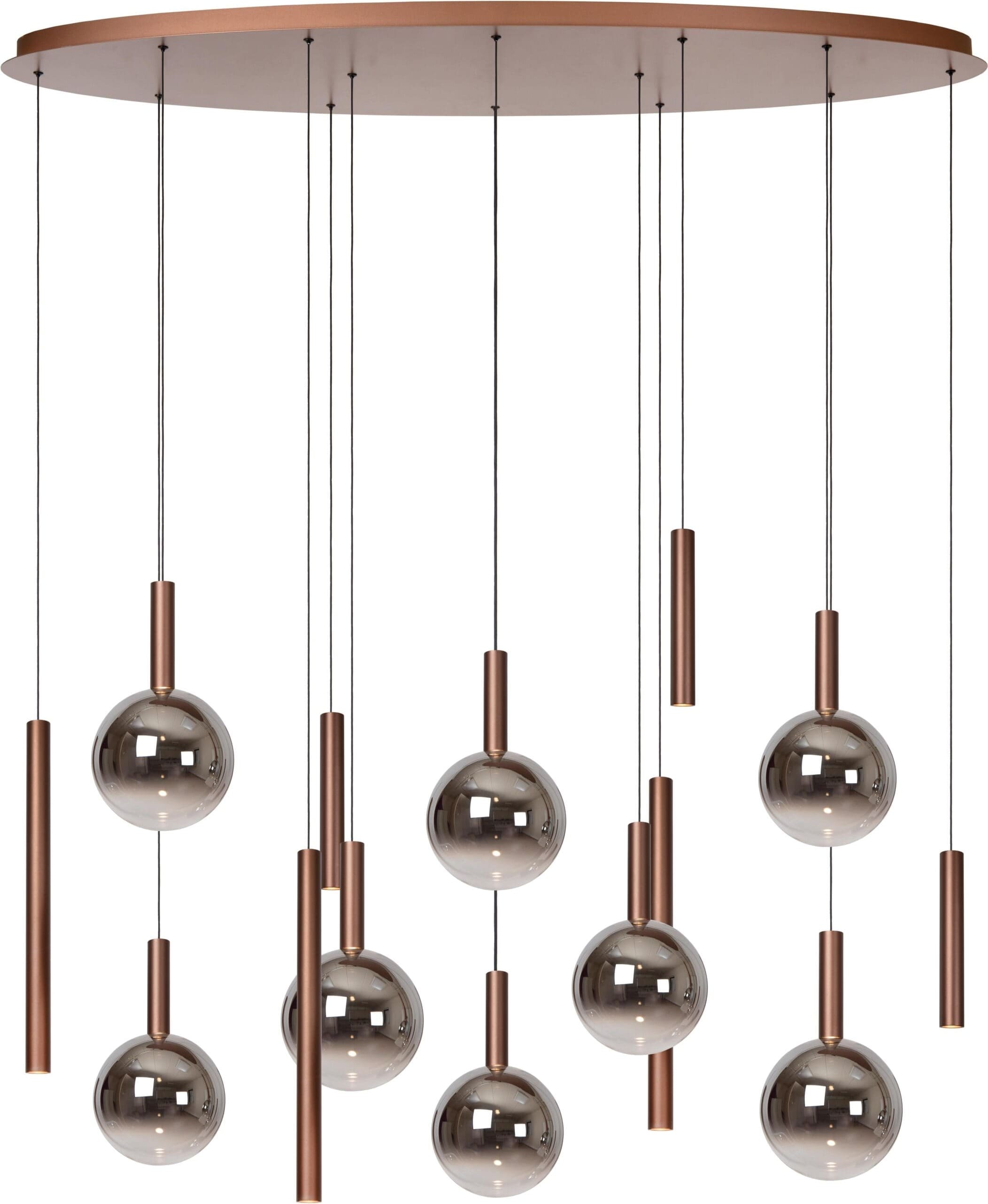 Jasmine Hanglamp Led Dimb. Cct - Koper Lucide Hanglamp 74420/14/65