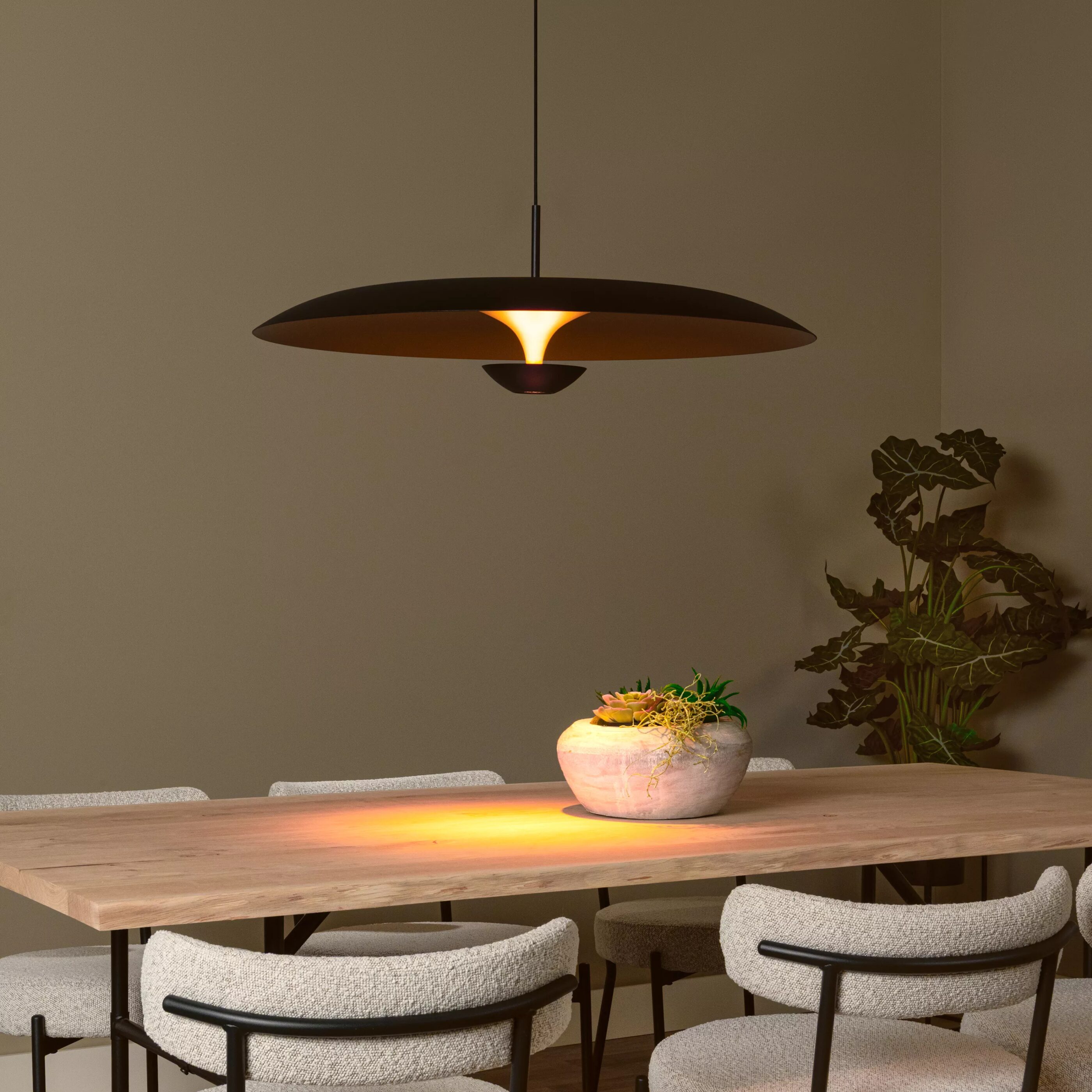 Kenneth Hanglamp Ø80 cm Led Dimb. - Zwart Lucide Hanglamp 41412/80/30