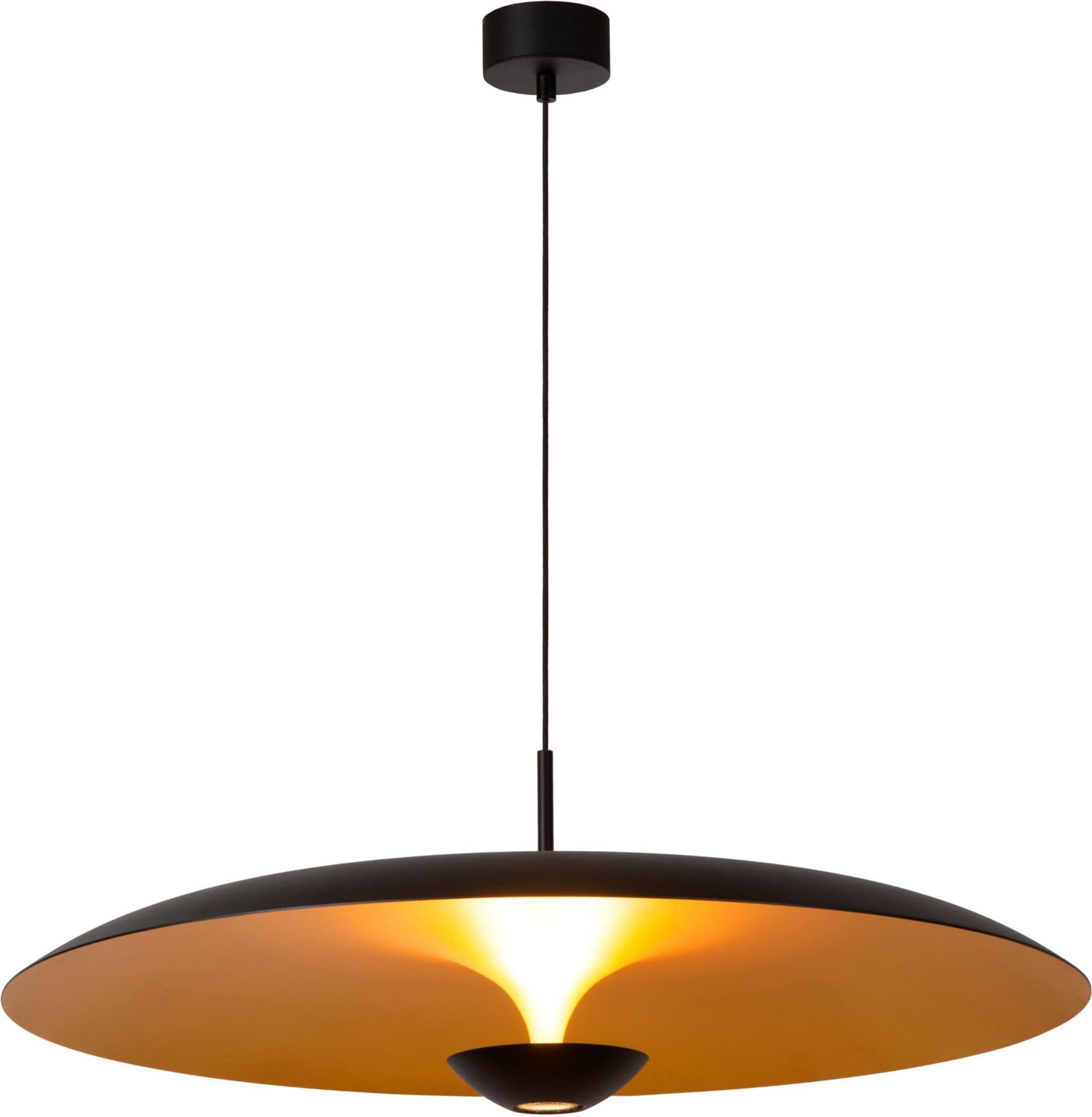 Kenneth Hanglamp Ø80 cm Led Dimb. - Zwart Lucide Hanglamp 41412/80/30
