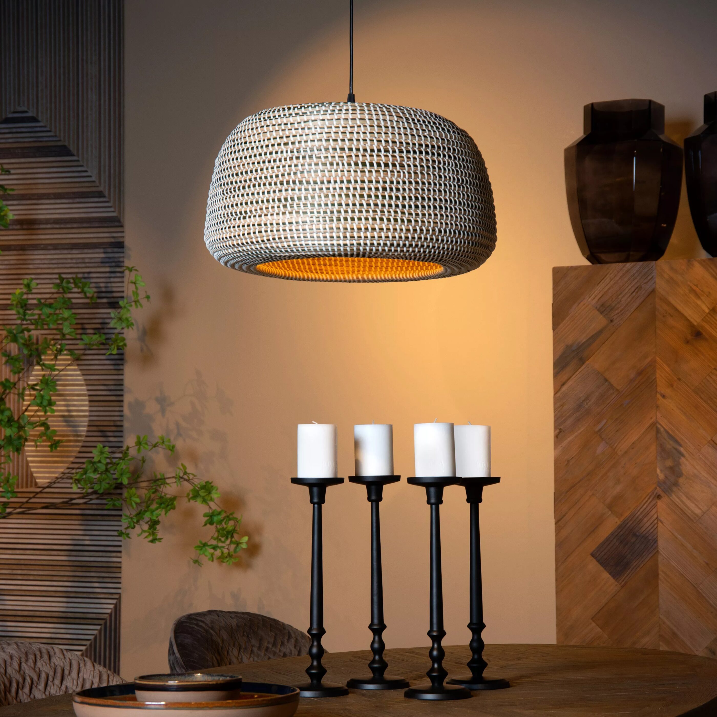 Maduka Hanglamp - Bruin Lucide Hanglamp 10450/47/43