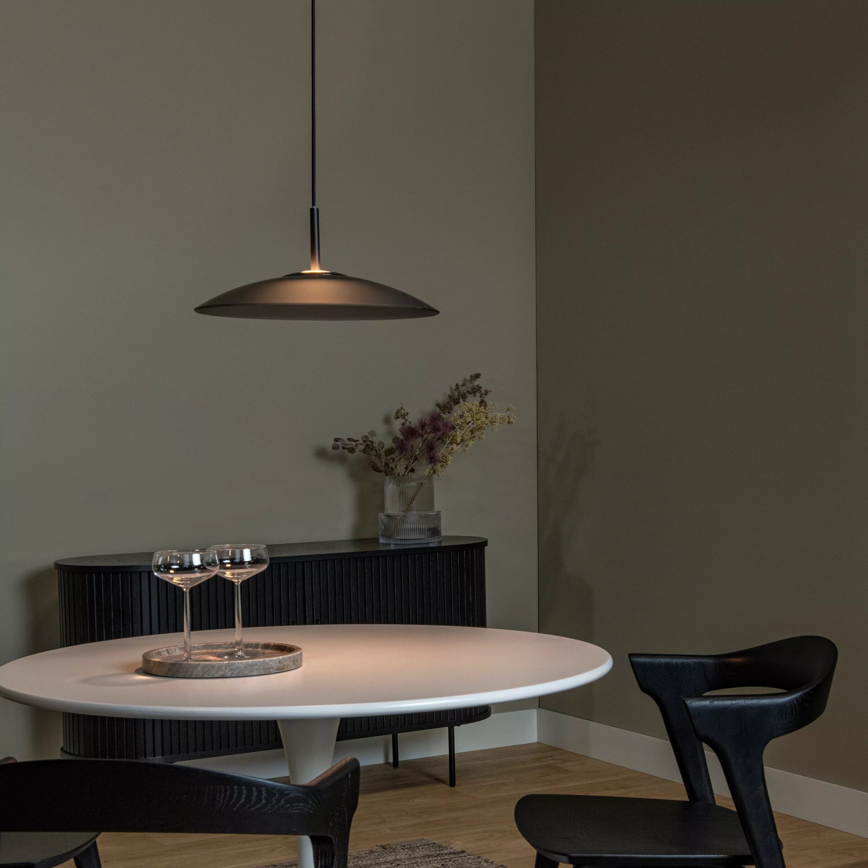 Menga Hanglamp Ø40 cm Led Dimb. - Fumé Lucide Hanglamp 25417/10/65
