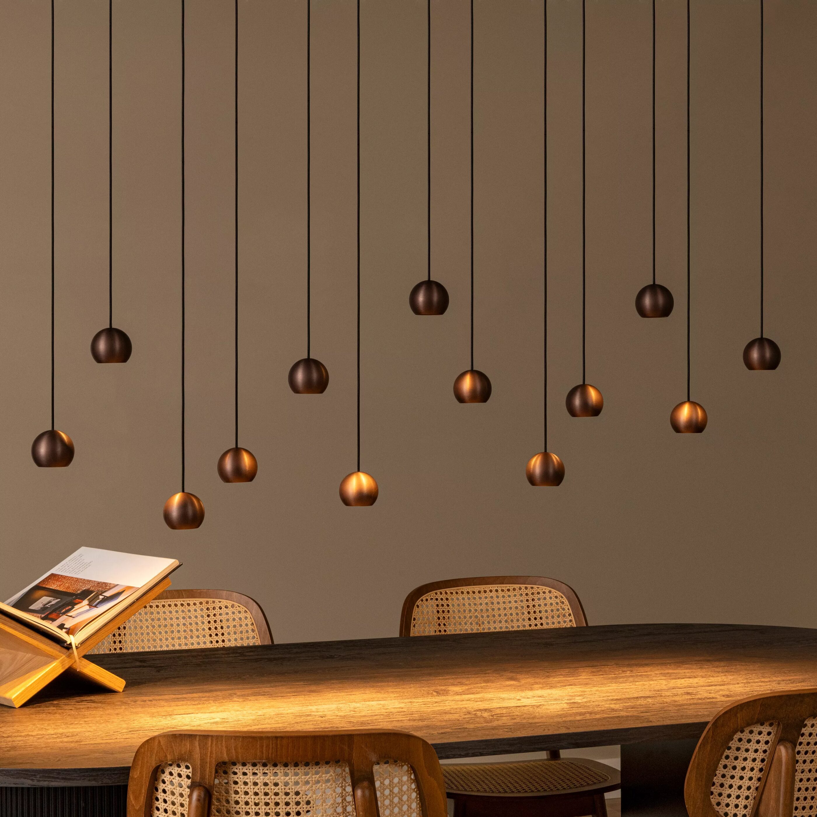 Montana Hanglamp Led Dimb. Cct - Koffie Lucide Hanglamp 68400/75/96
