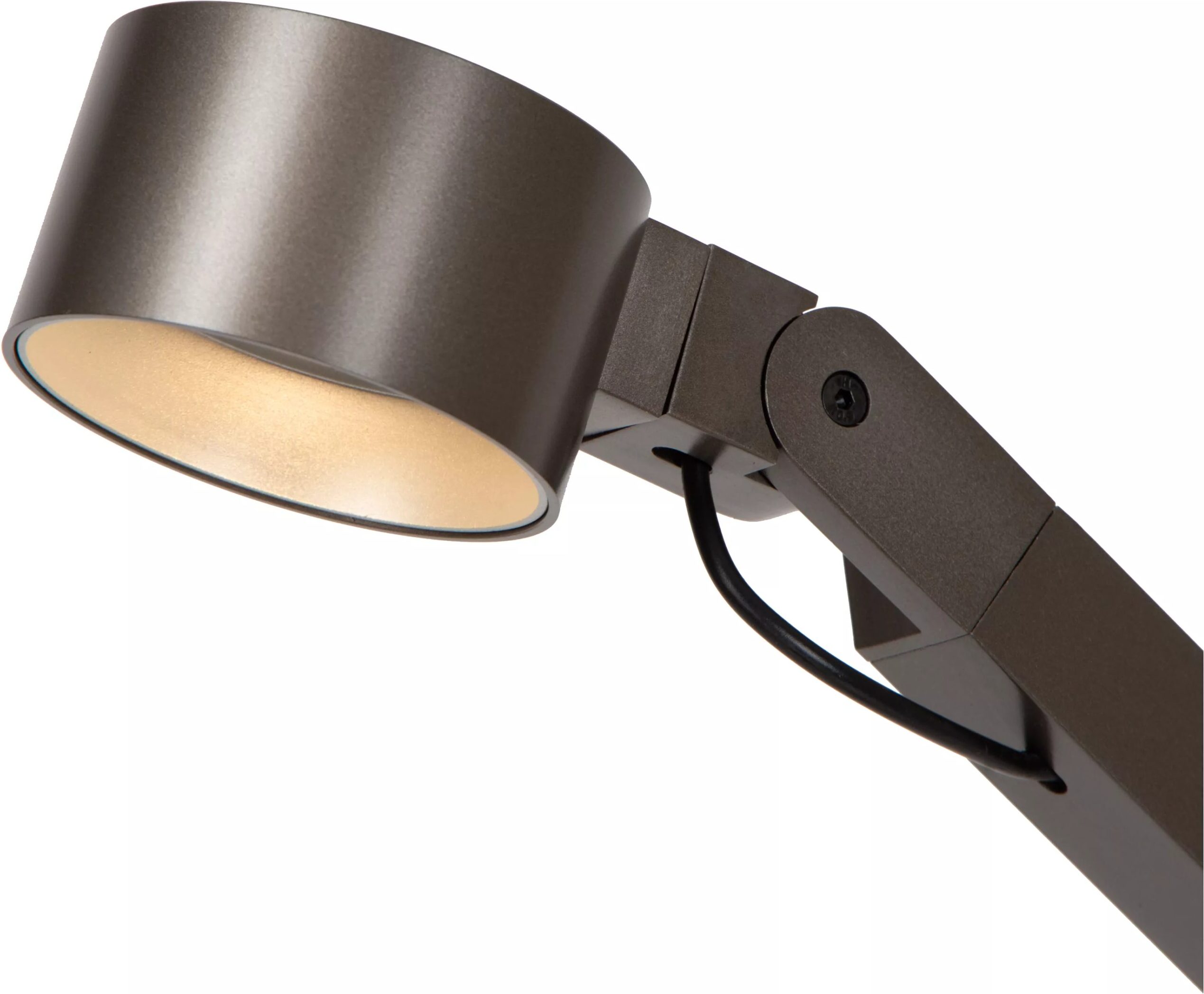Ogden Bureaulamp Led 3 Stepdim - Grijs Ijzer Lucide Bureaulamp 56505/06/15