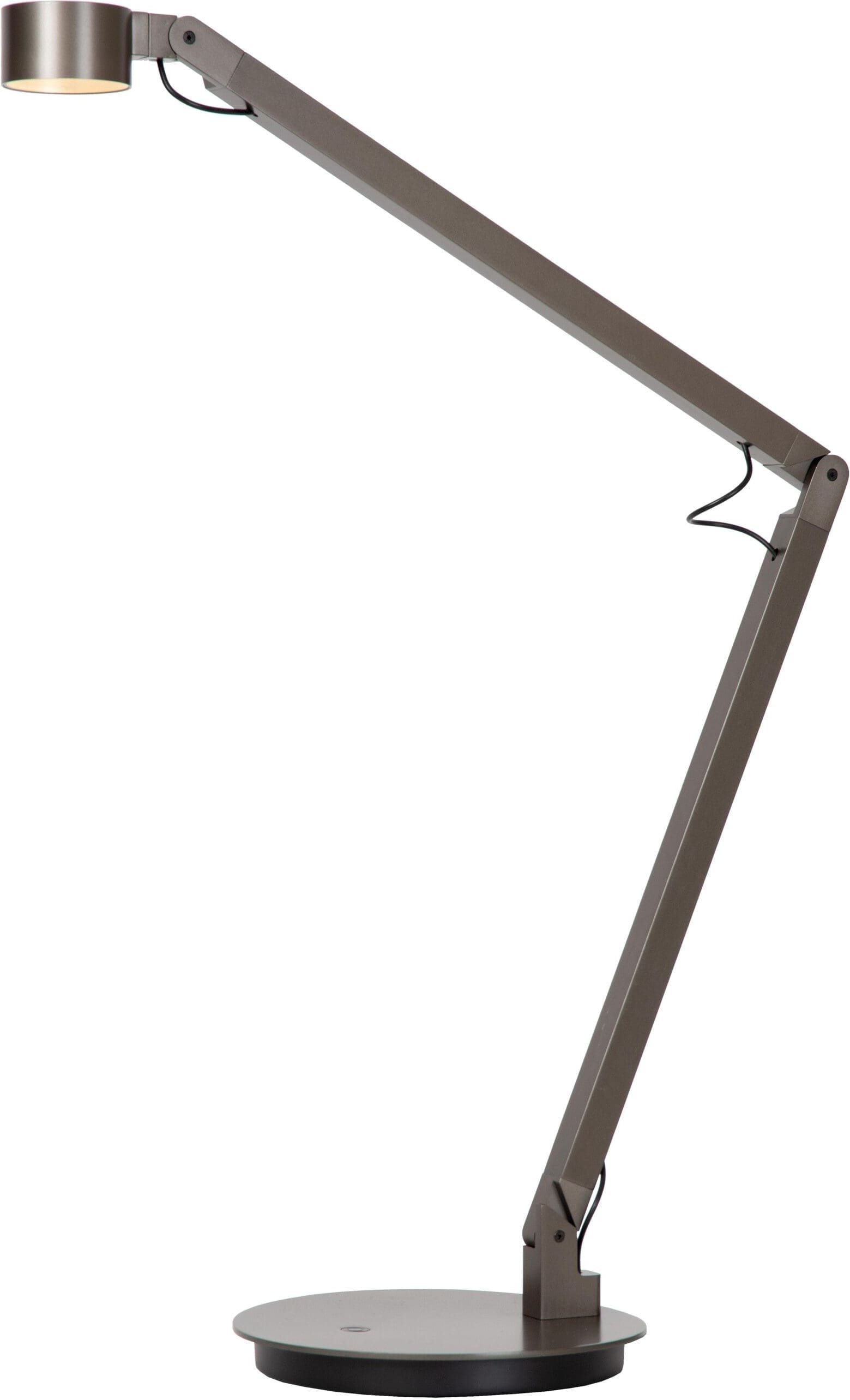 Ogden Bureaulamp Led 3 Stepdim - Grijs Ijzer Lucide Bureaulamp 56505/06/15