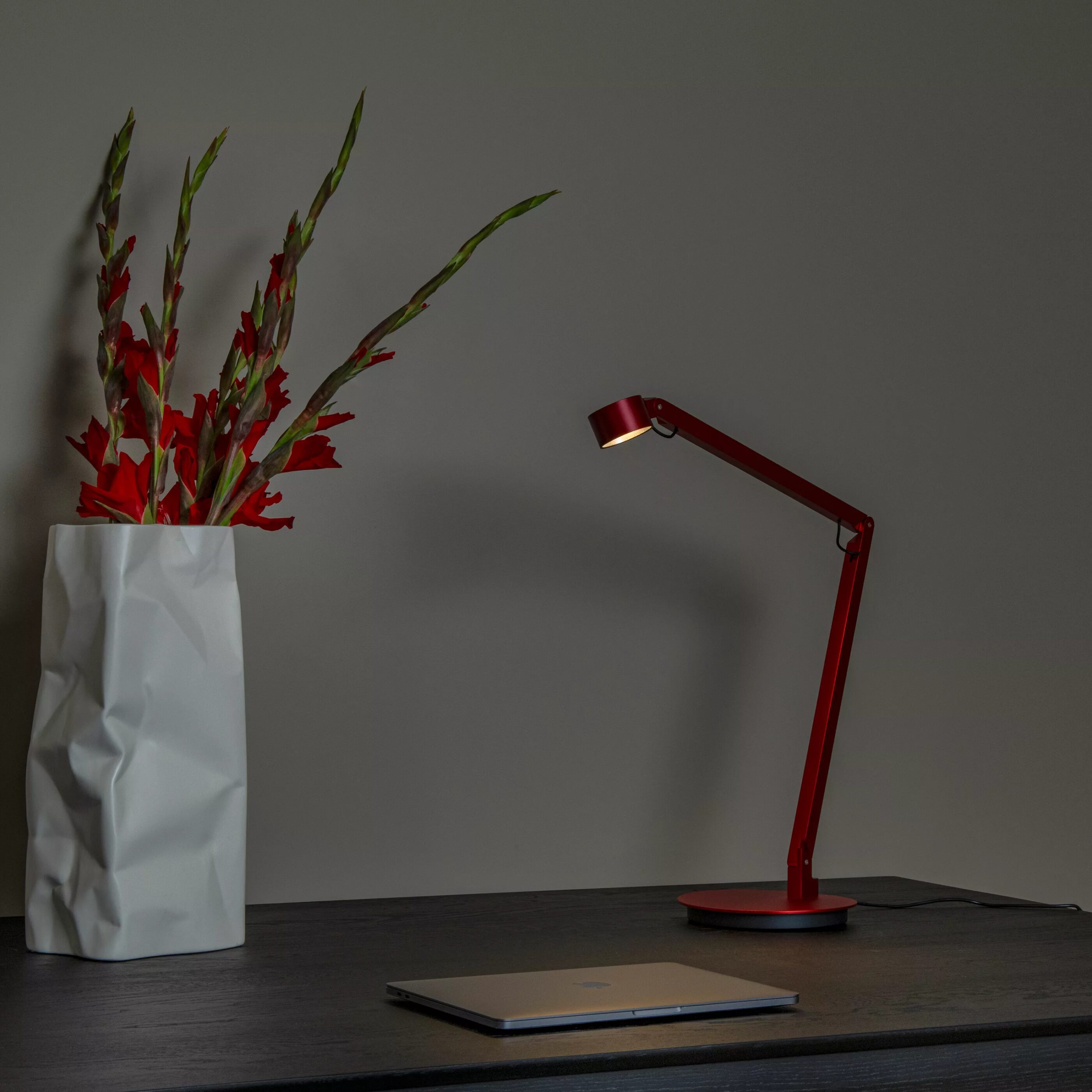Ogden Bureaulamp Led 3 Stepdim - Rood Lucide Bureaulamp 56505/06/32