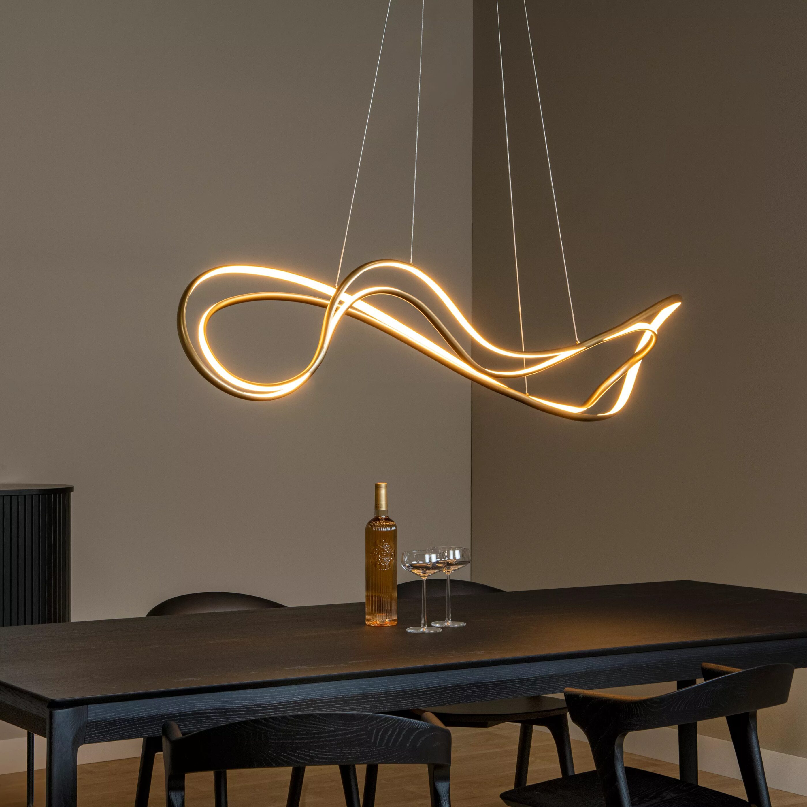 Sardana Hanglamp Led Dimb. - Mat Goud / Messing Lucide Hanglamp 52400/59/02