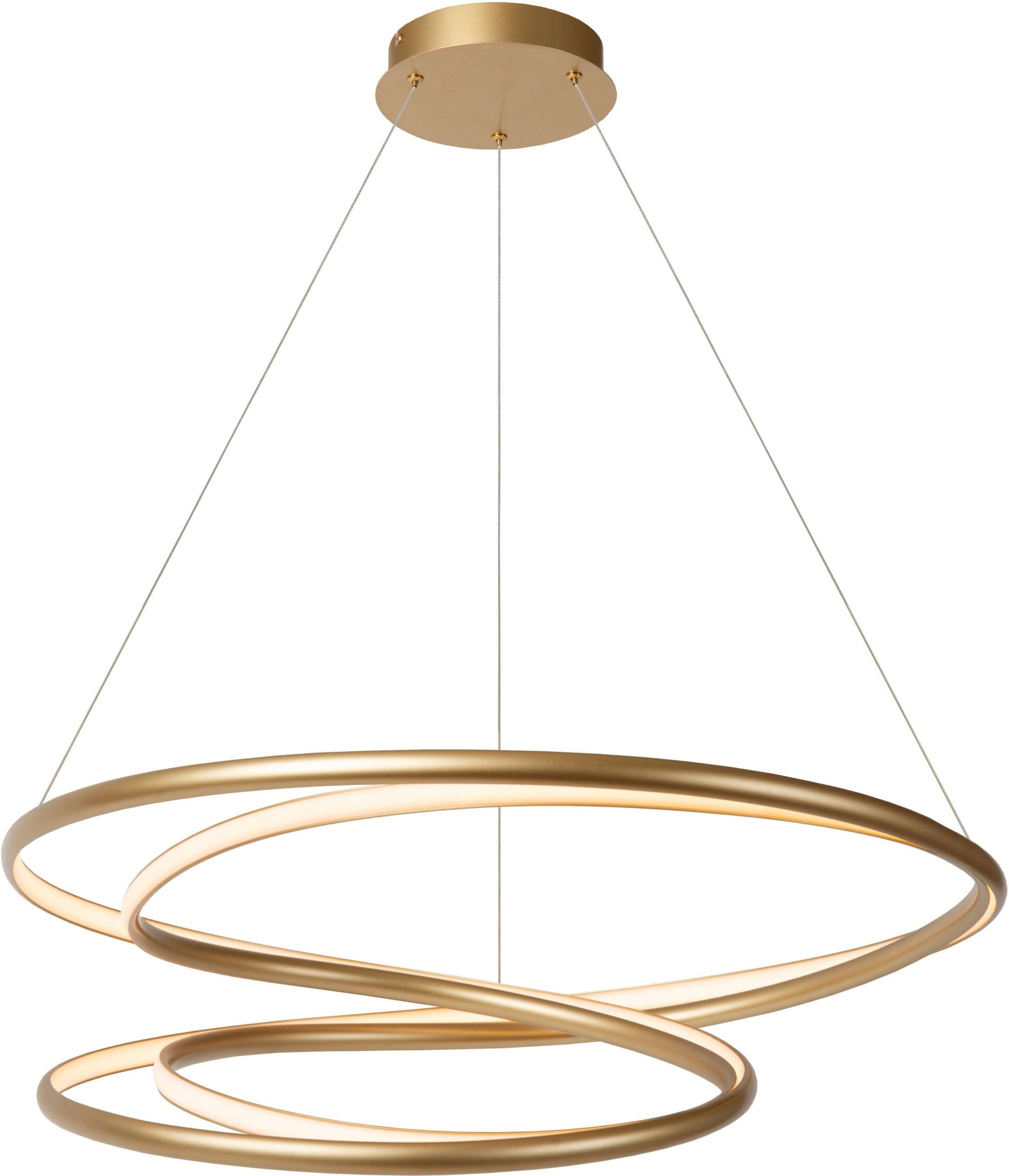 Sardana Hanglamp Ø80 cm Led Dimb. - Mat Goud / Messing Lucide Hanglamp 52400/74/02
