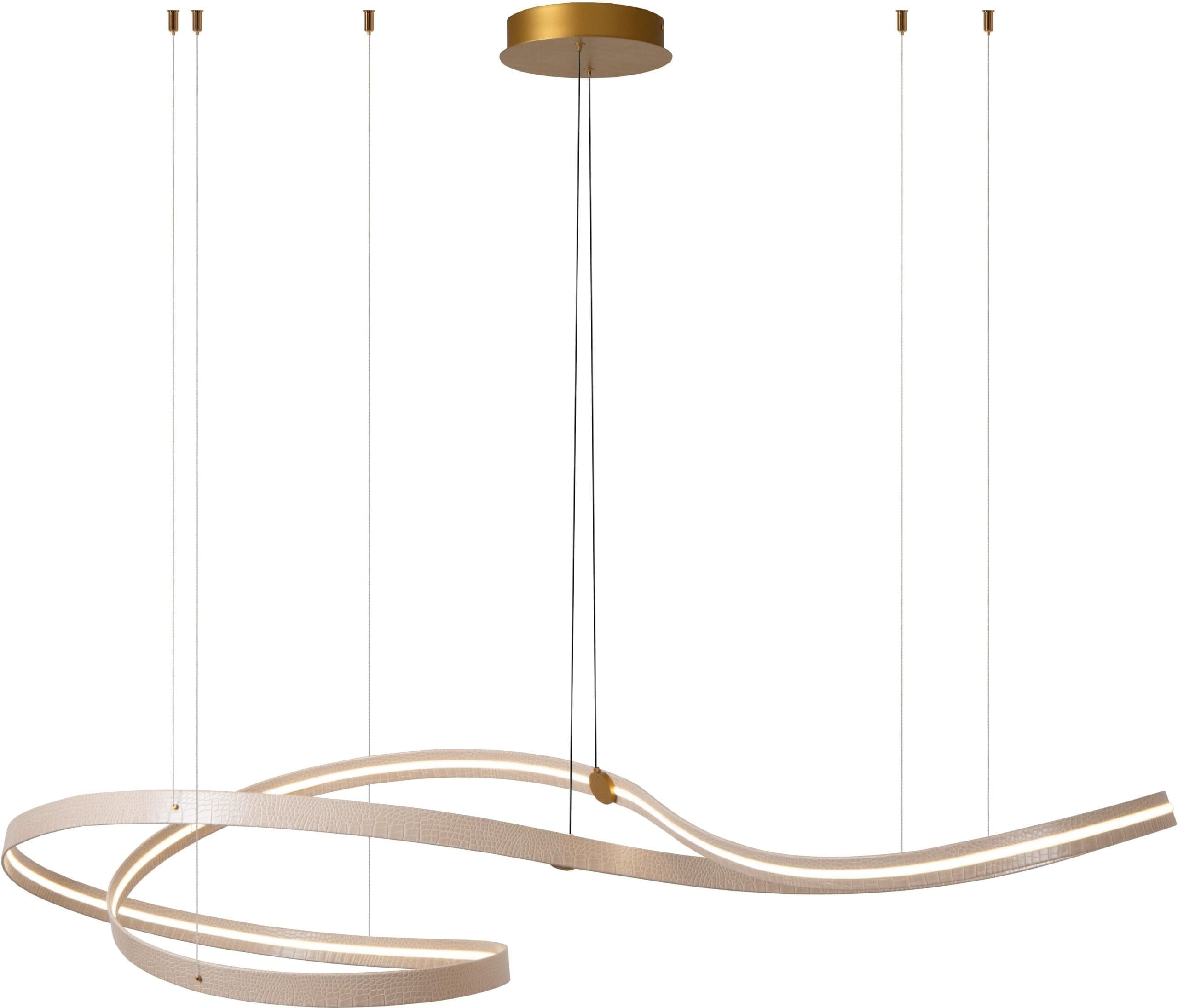 Slalom Hanglamp Led Dimb. Cct - Beige Lucide Hanglamp 13493/68/38