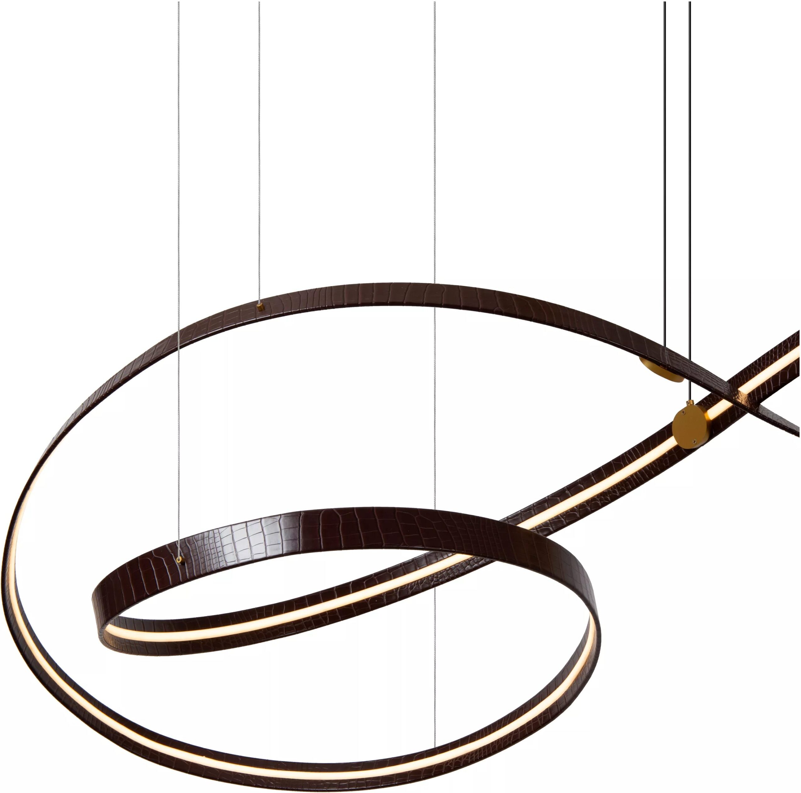 Slalom Hanglamp Led Dimb. Cct - Koffie Lucide Hanglamp 13493/68/96