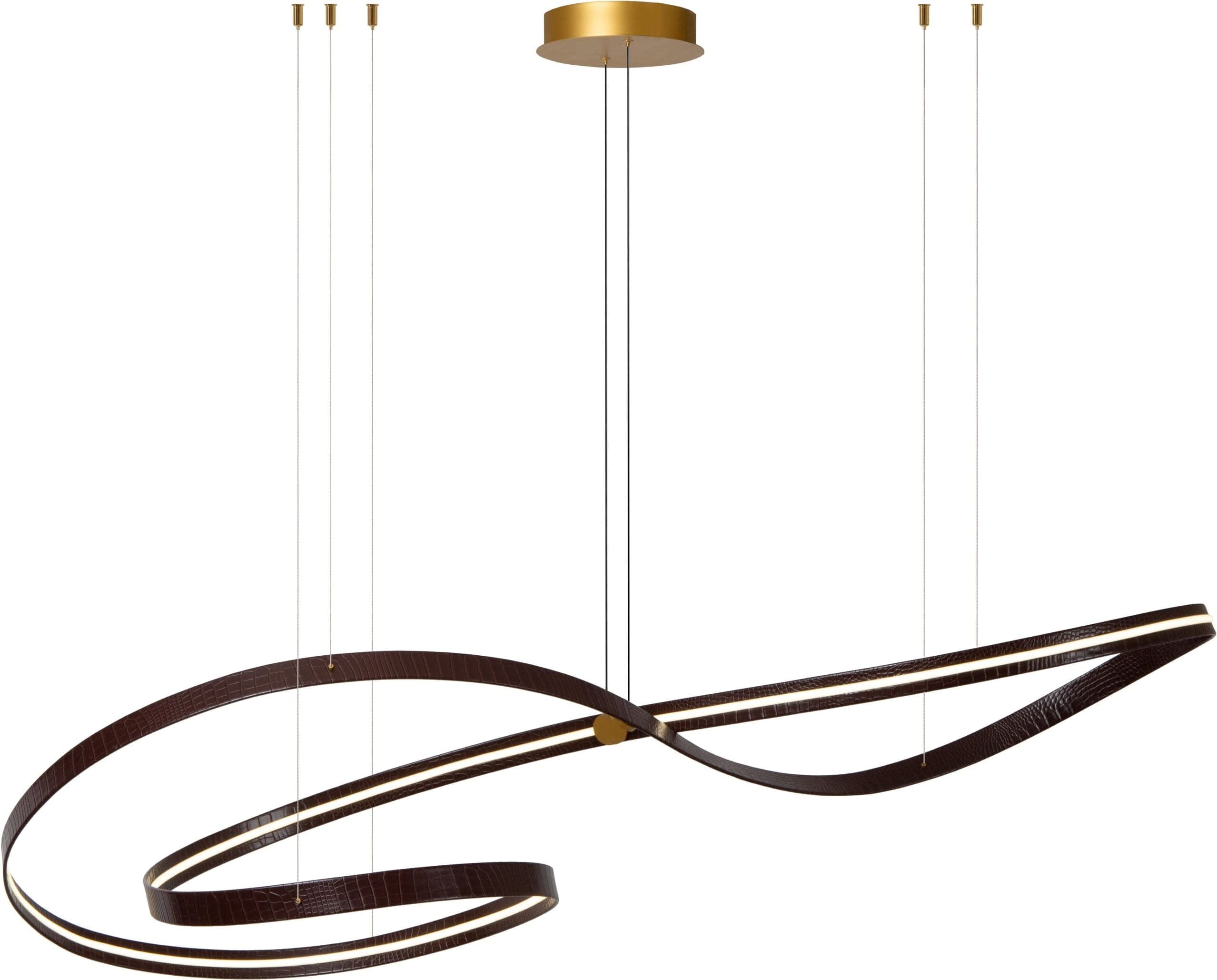 Slalom Hanglamp Led Dimb. Cct - Koffie Lucide Hanglamp 13493/68/96