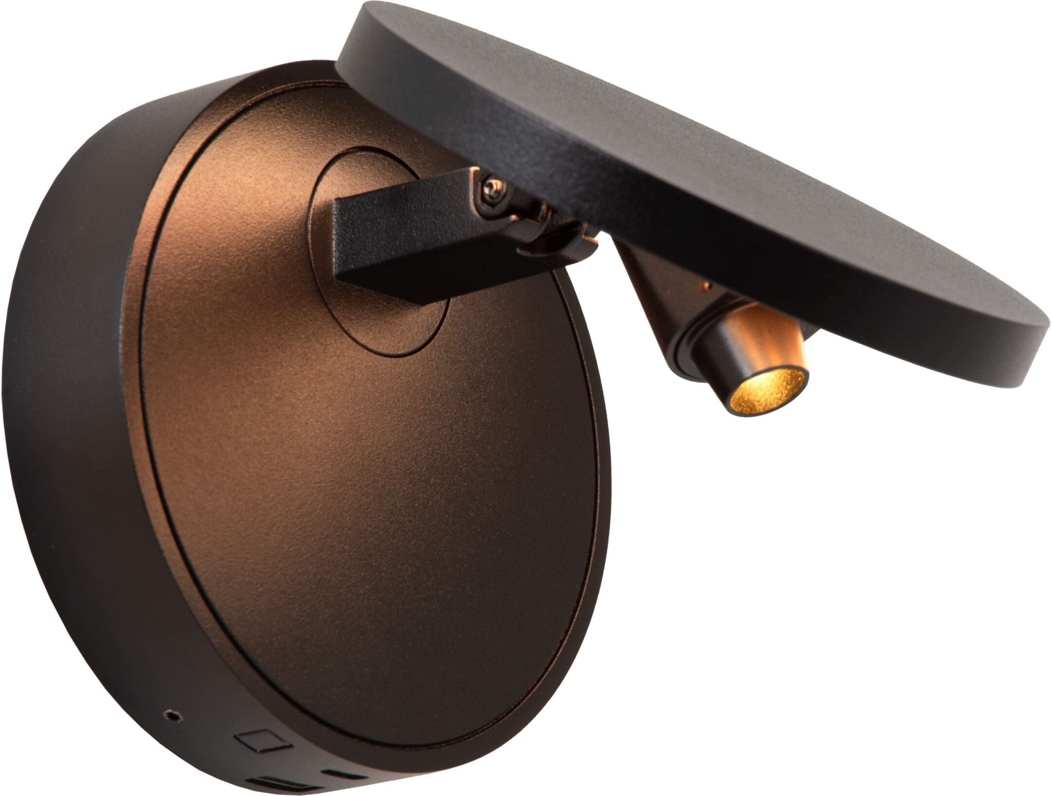 Ufor Wandlamp Ø12 cm Led Dim To Warm - Zwart Lucide Wandlamp 57251/06/30