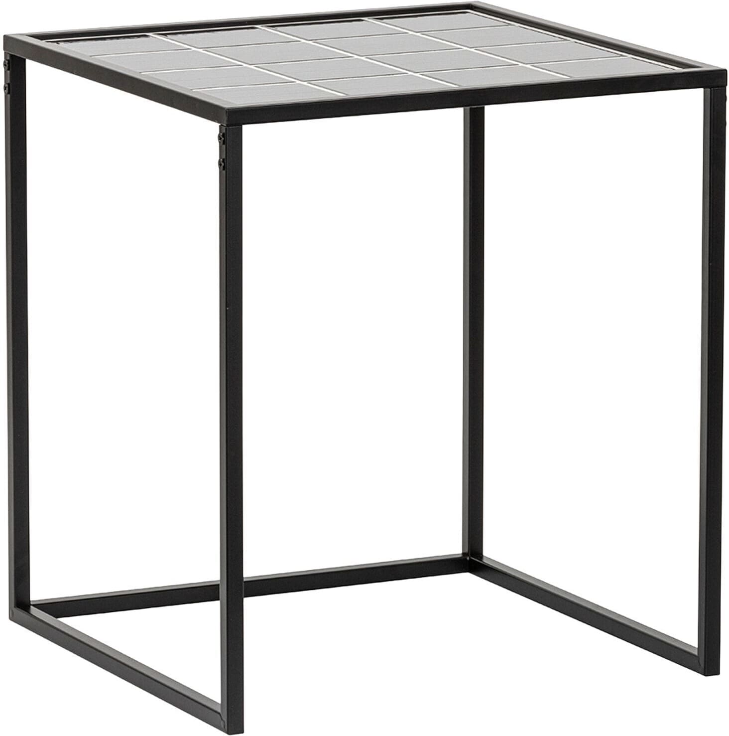 Profijt Meubel Bijzettafel Ciney 44x44 cm vierkant zwart Zwart Bijzettafel