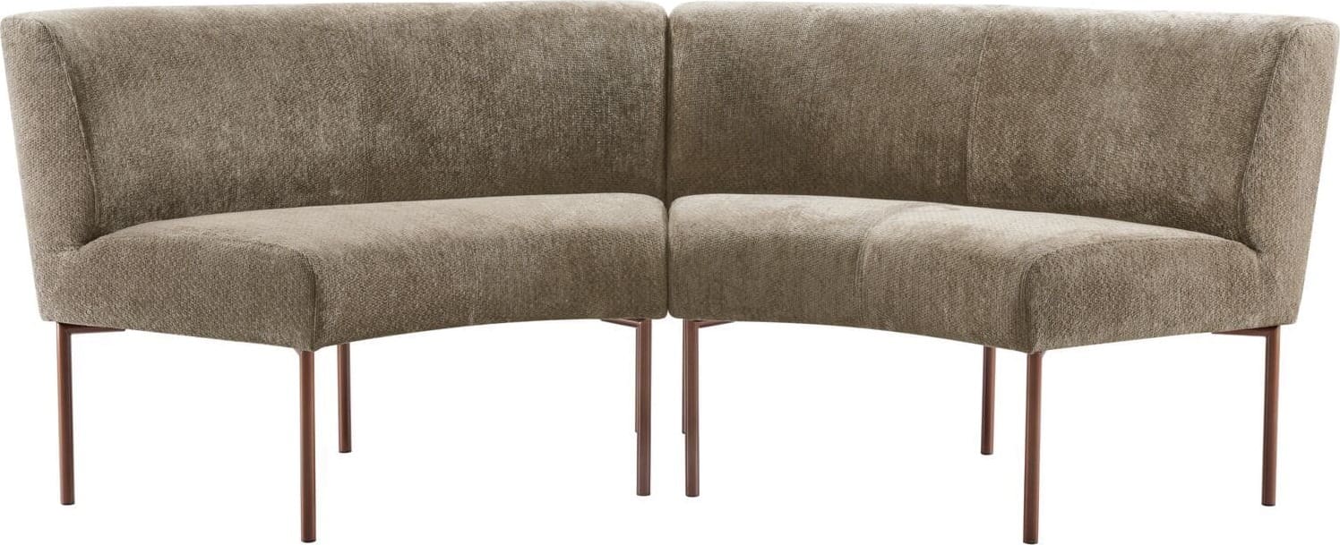 Pronto Wonen Eetkamerbank Cenare 230 cm taupe Taupe Eetbank