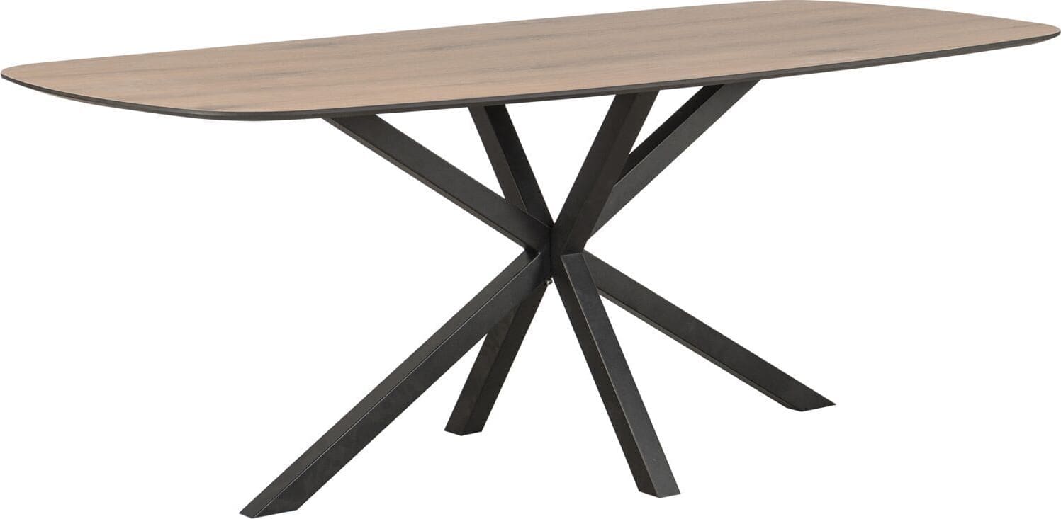 Pronto Wonen Eettafel Tesino 160x90 cm Deens ovaal Bruin Eettafel