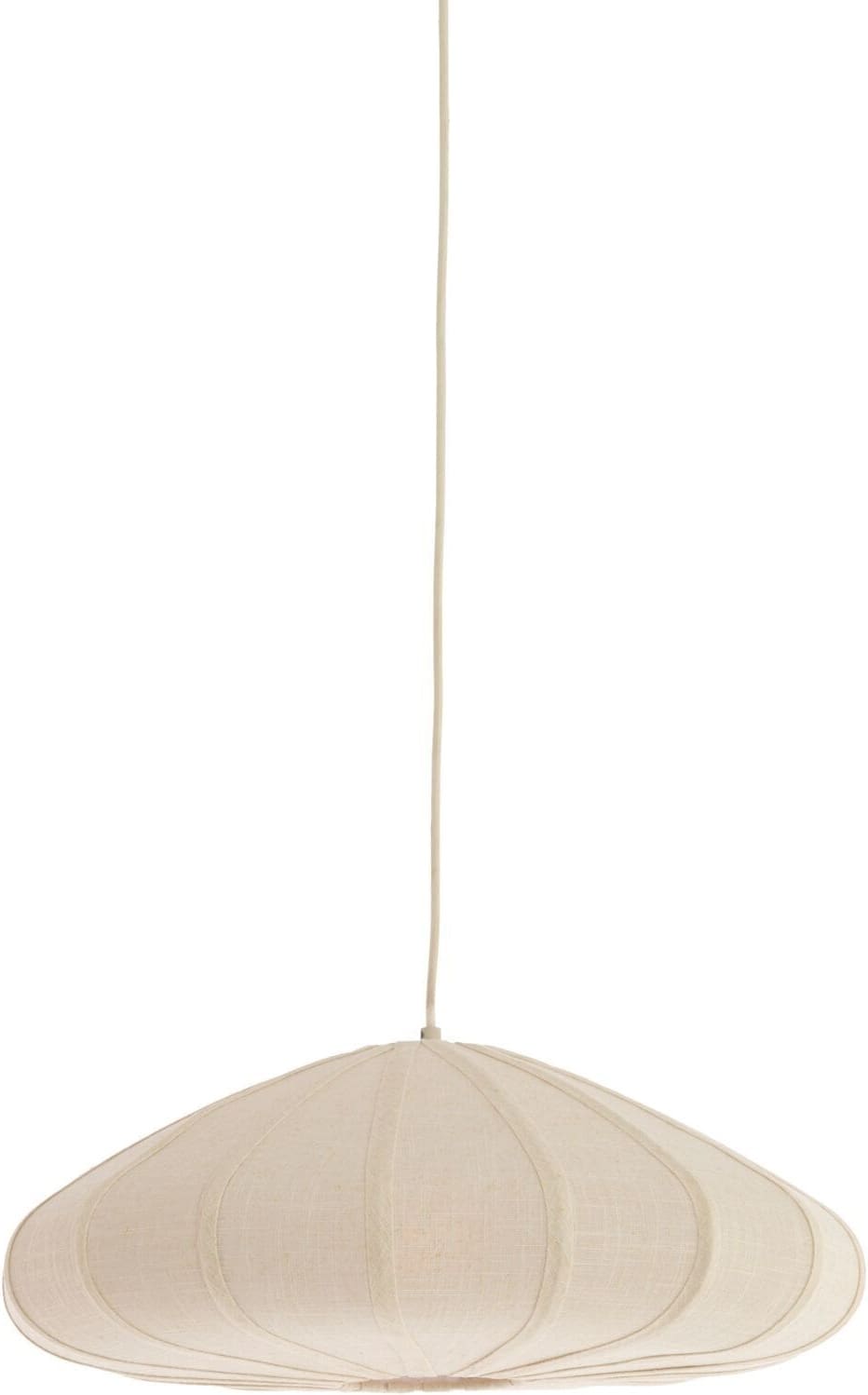 Pronto Wonen Hanglamp Cantilupo S wit linnen 1-lichts Wit Verlichting