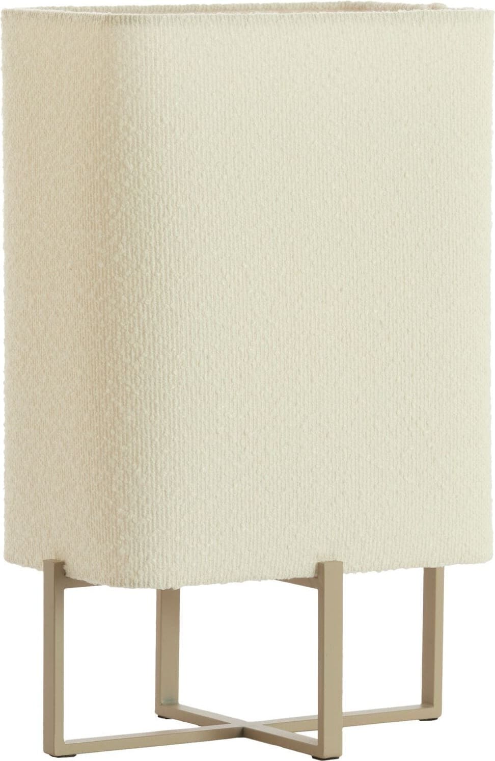 Pronto Wonen Tafellamp Focate taupe rechthoek hoog ecru 1-lichts Taupe Verlichting