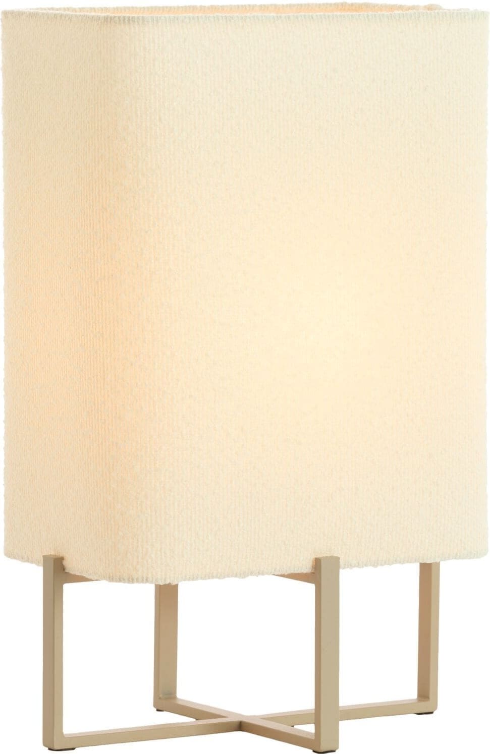 Pronto Wonen Tafellamp Focate taupe rechthoek hoog ecru 1-lichts Taupe Verlichting