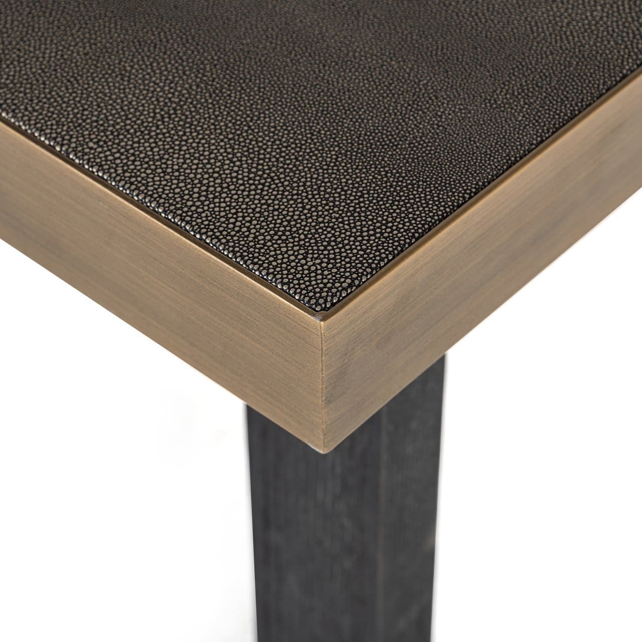 Richmond Interiors Eettafel Bloomville brass shagreen incl. glass top 230 Eettafel