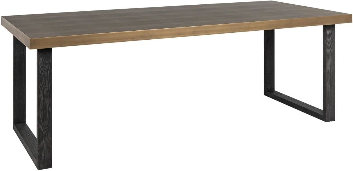 Richmond Interiors Eettafel Bloomville brass shagreen incl. glass top 230 Eettafel