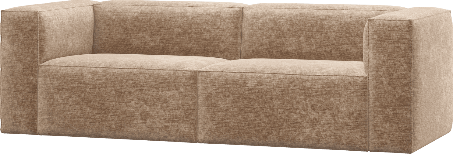 WOOOD Bean 3,5-zitsbank chenille velvet perzikroze Perzikroze 3-zitsbank