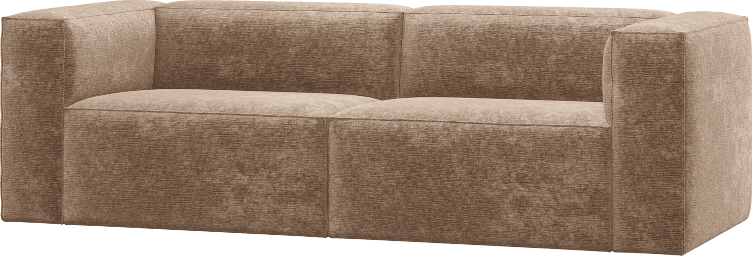 WOOOD Bean 3,5-zitsbank chenille velvet taupe Taupe 3-zitsbank