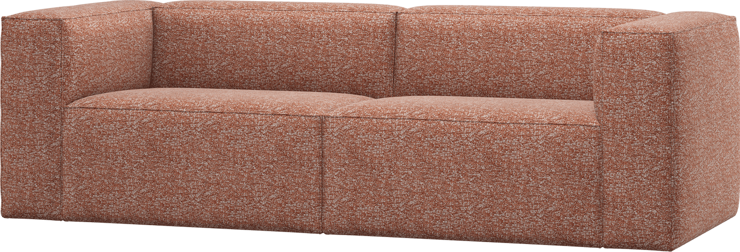 WOOOD Bean 3,5-zitsbank terra melange Cognac|Oranje|Bruin 3-zitsbank