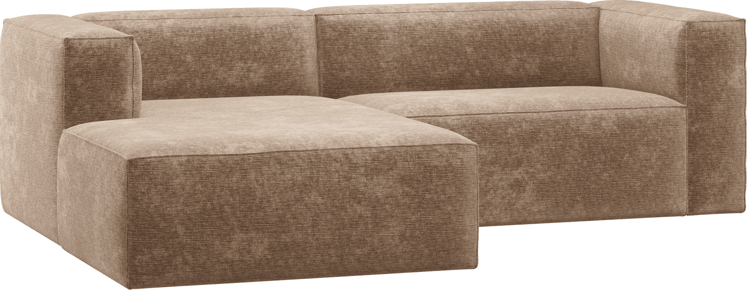 WOOOD Bean chaise longue links chenille velvet taupe Taupe