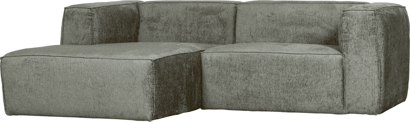 WOOOD Bean chaise longue links structure velvet waterplant Groen