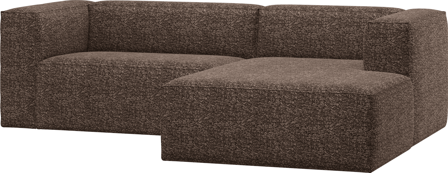 WOOOD Bean chaise longue rechts bruin melange Bruin melange